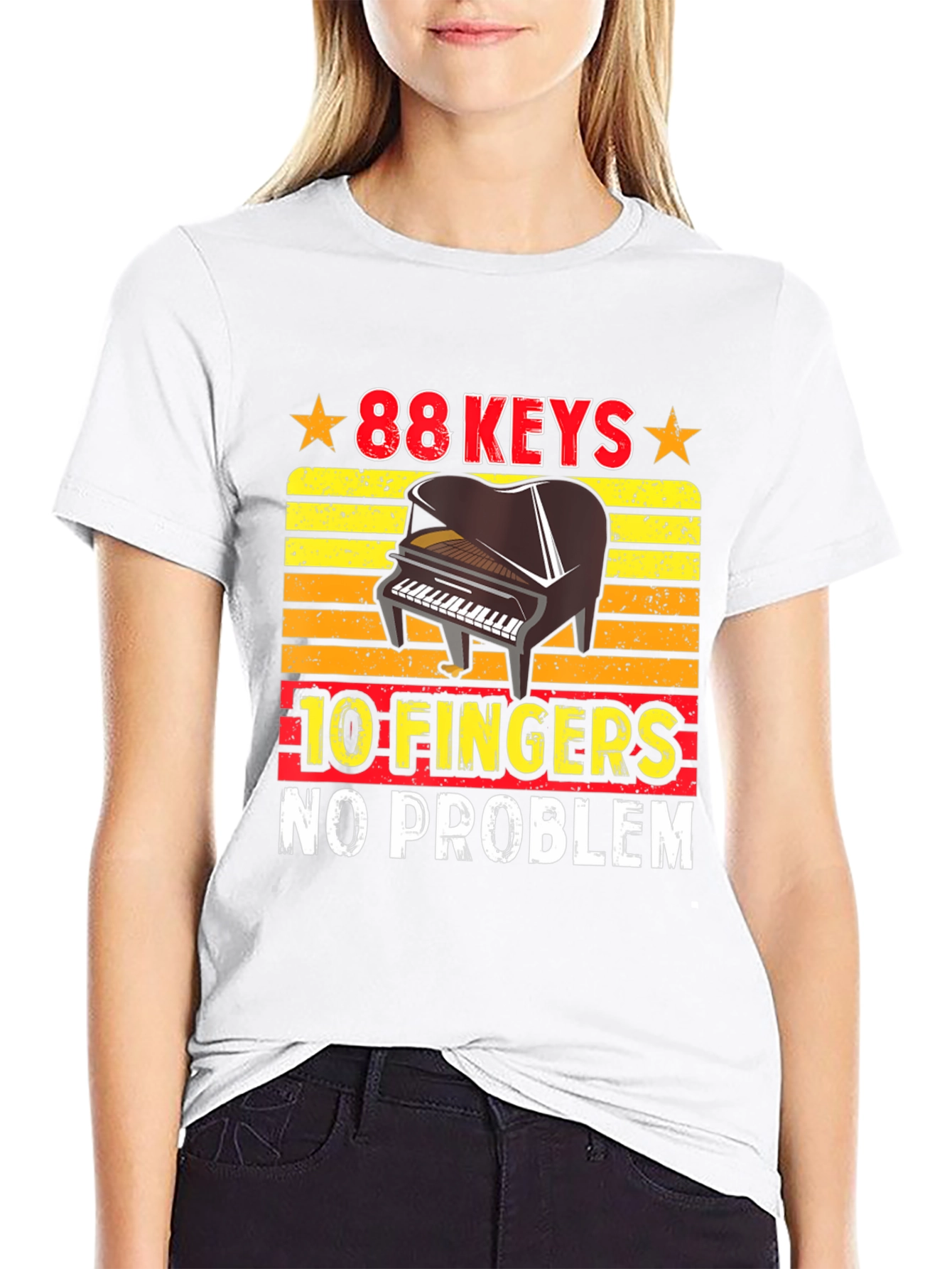 88 Keys 10 Fingers Piano Player T-Shirt