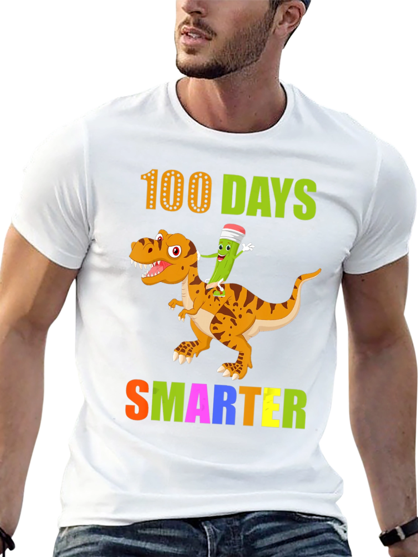 100 Days Smarter Dinosaur T-Shirt