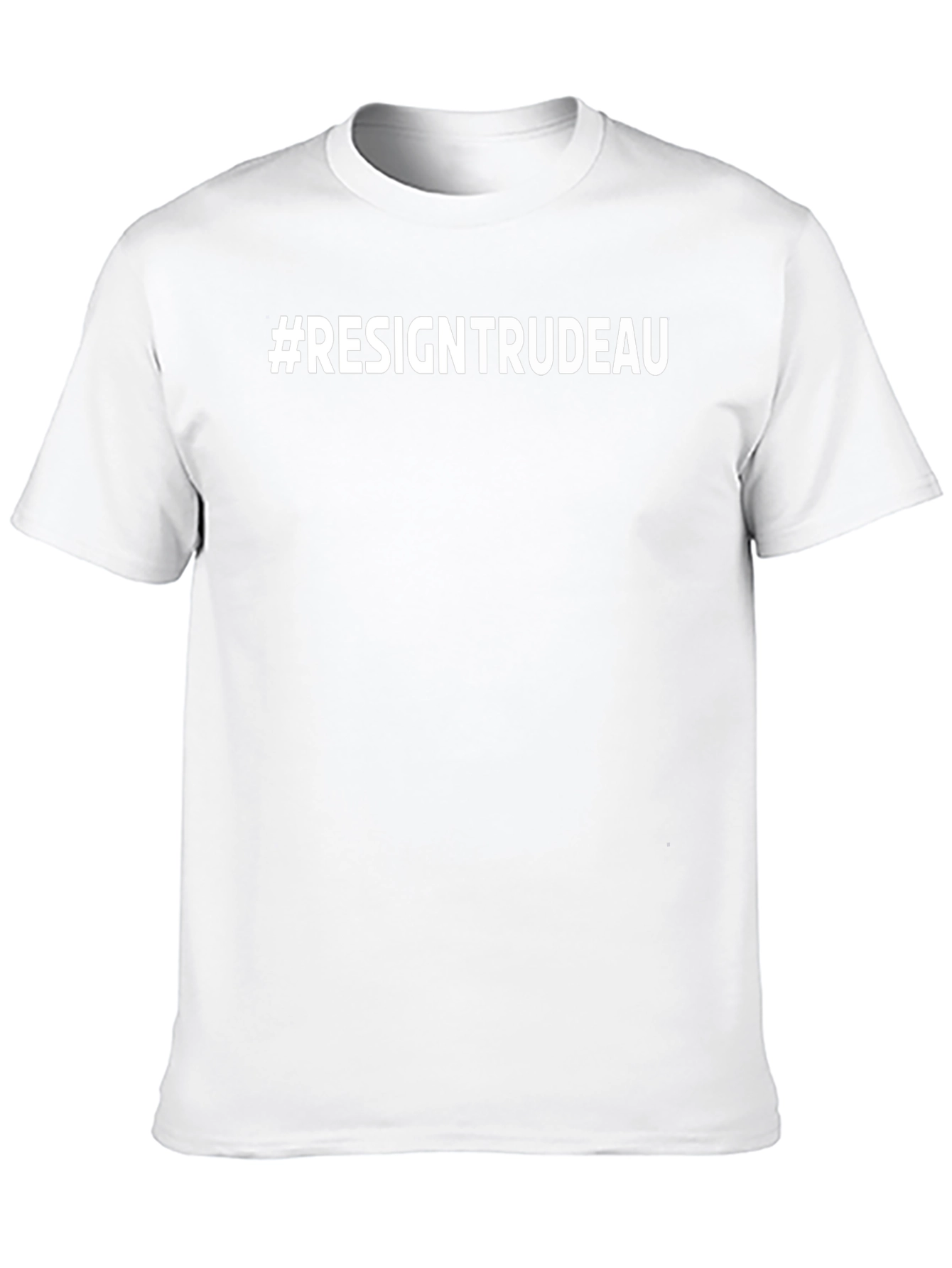#ResignTrudeau Black Cotton Graphic Tee - Political Statement Shirt
