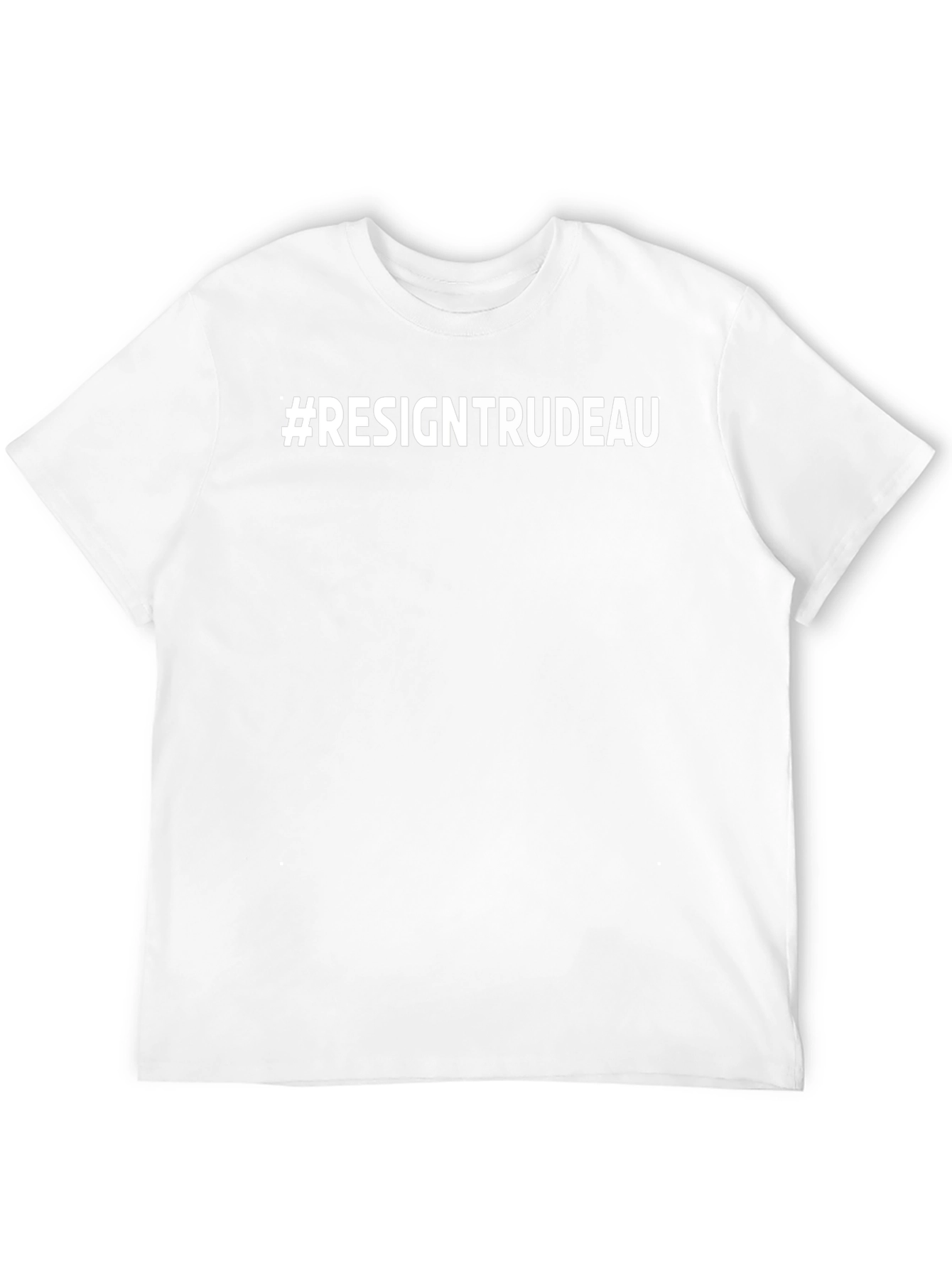 #ResignTrudeau Black Cotton Graphic Tee - Political Statement Shirt