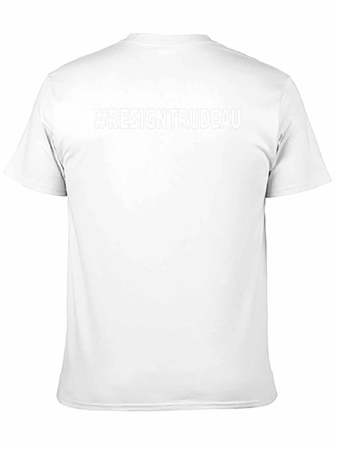 #ResignTrudeau Black Cotton Graphic Tee - Political Statement Shirt