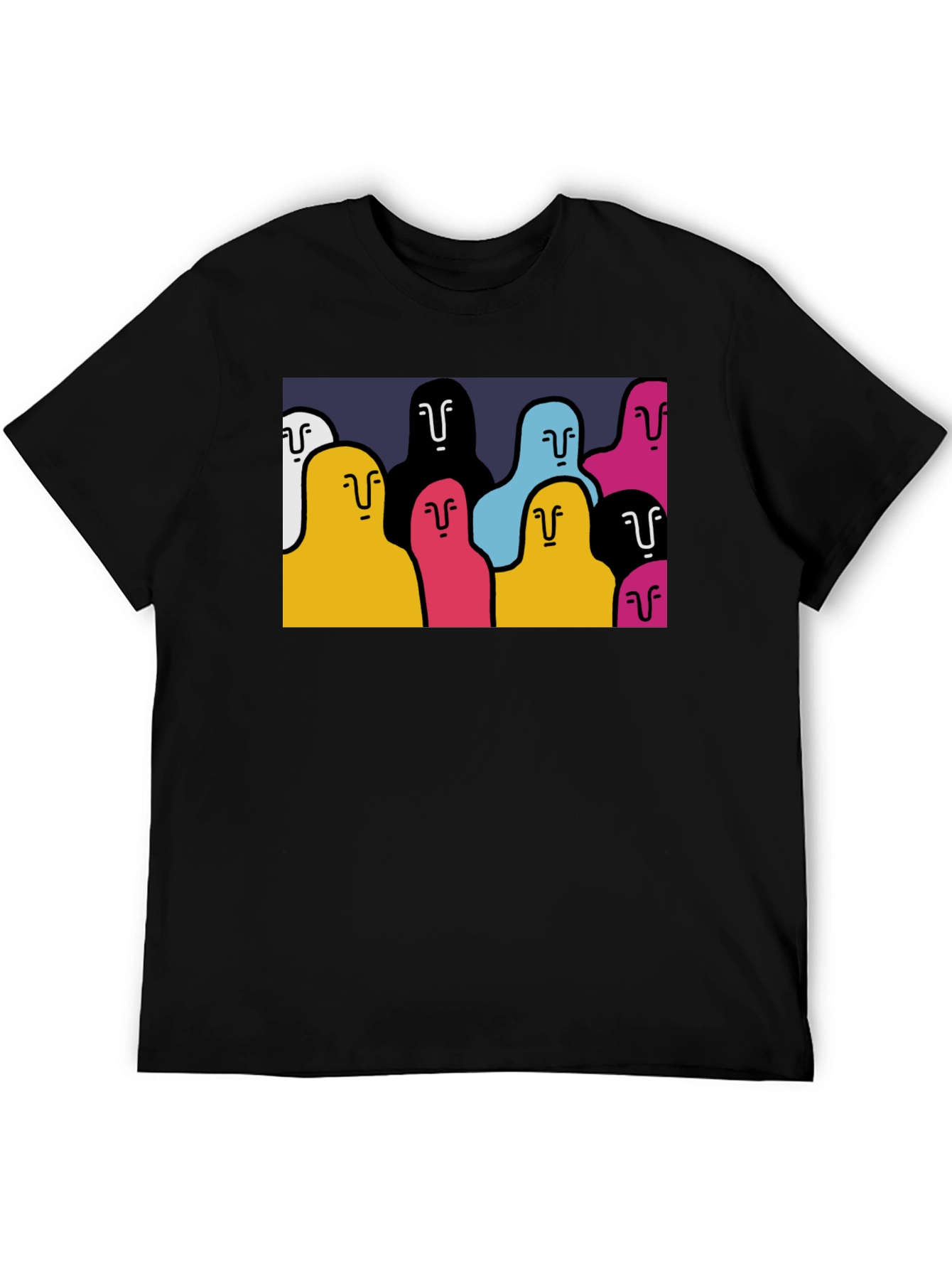 Abstract People Graphic T-Shirt - Cool Casual Style