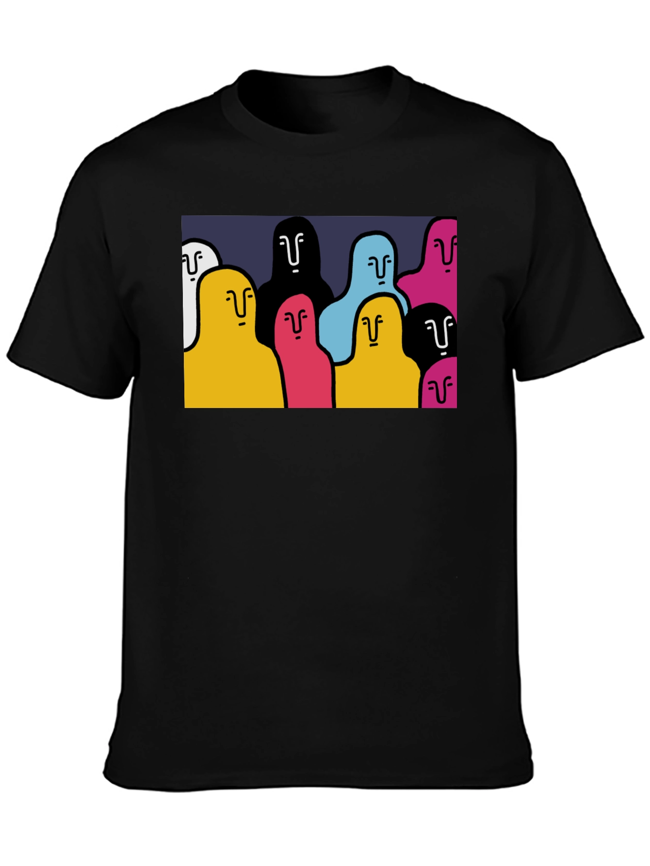 Abstract People Graphic T-Shirt - Cool Casual Style