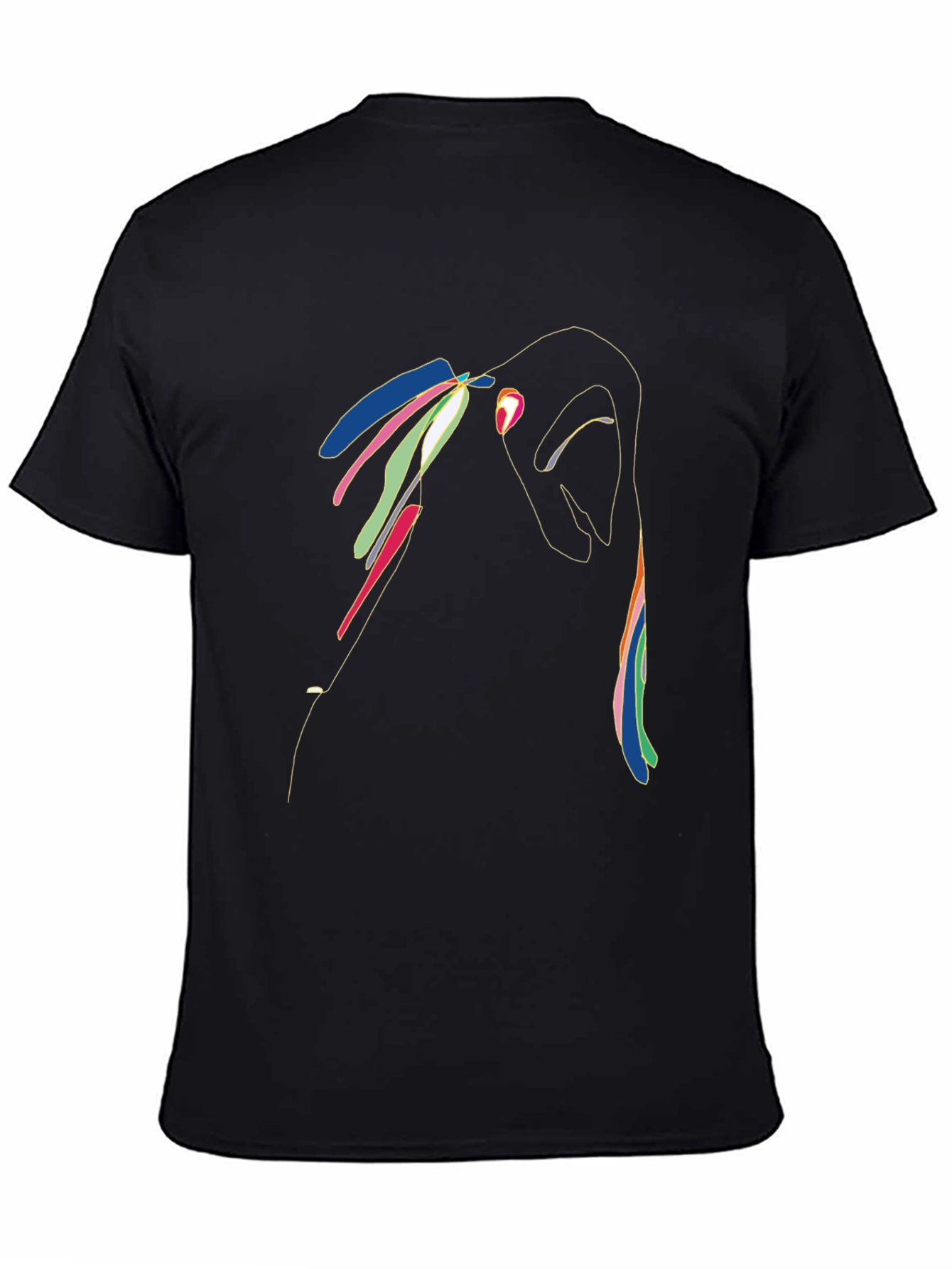 Abstract Line Art Graphic T-Shirt - Modern Artistic Tee