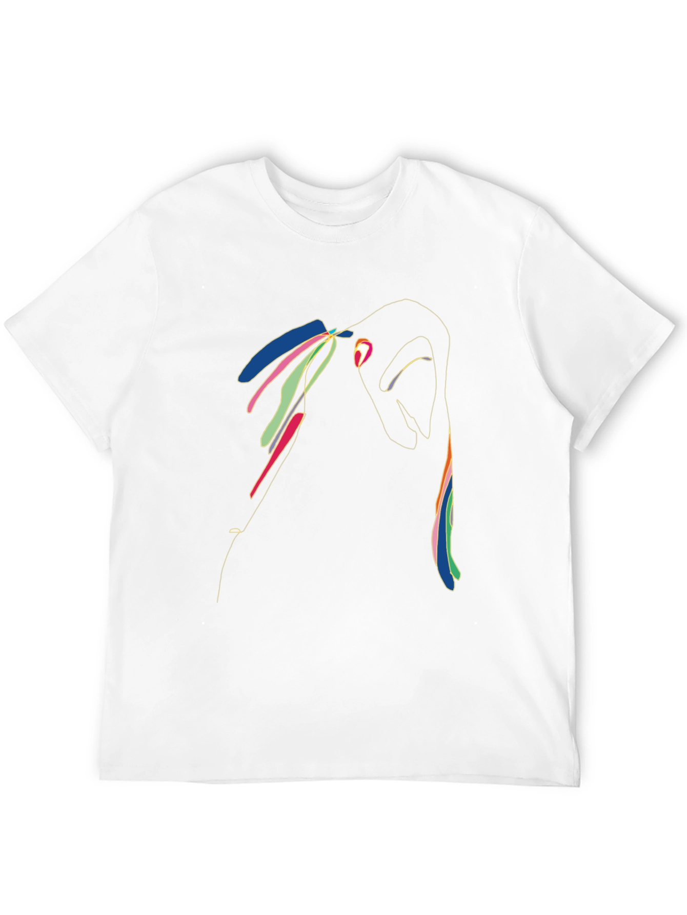 Abstract Line Art Graphic T-Shirt - Modern Artistic Tee