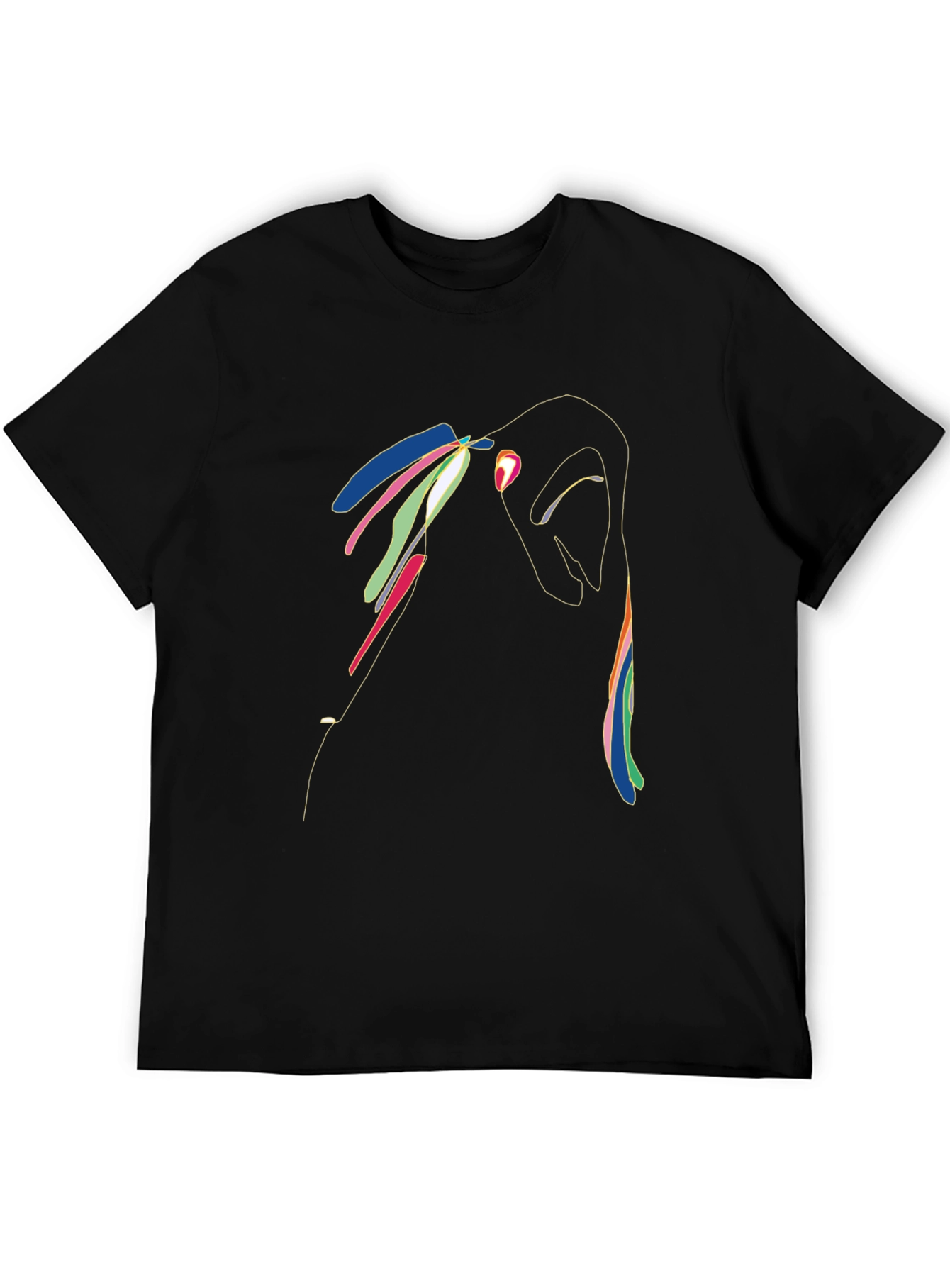 Abstract Line Art Graphic T-Shirt - Modern Artistic Tee