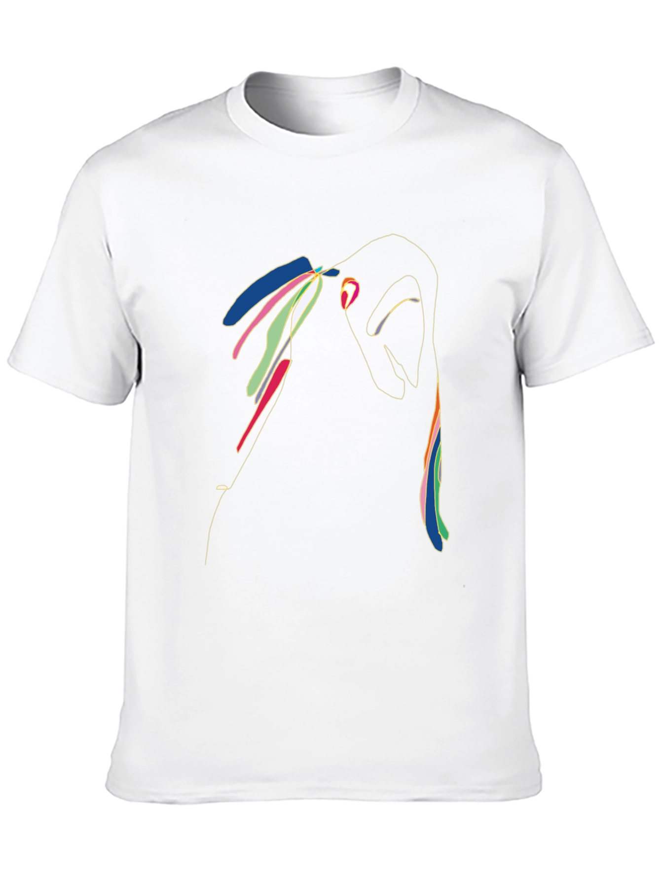 Abstract Line Art Graphic T-Shirt - Modern Artistic Tee