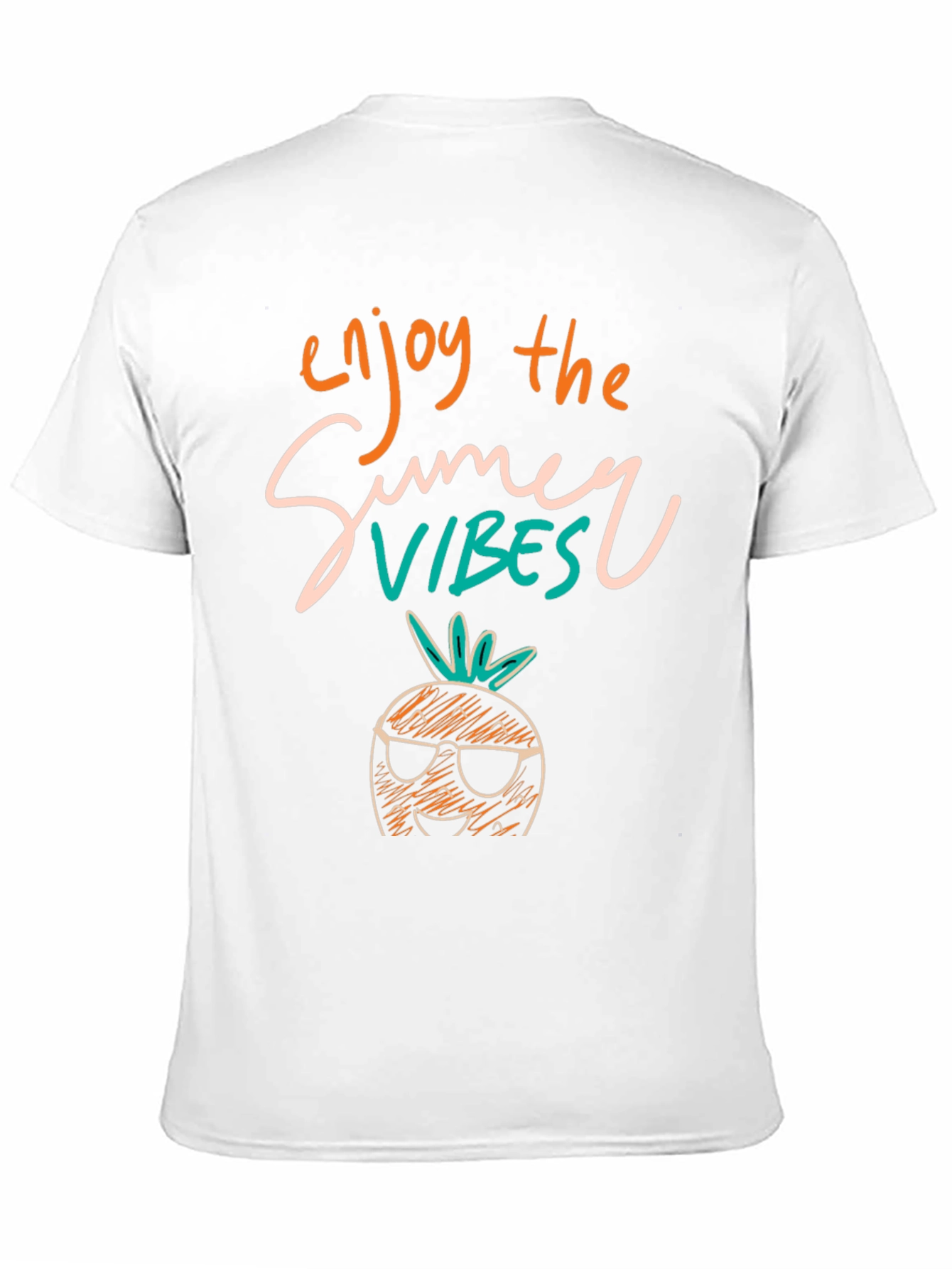 Summer Vibes Pineapple Graphic T-Shirt
