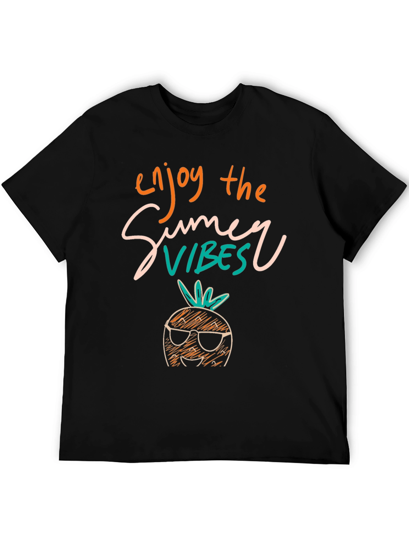 Summer Vibes Pineapple Graphic T-Shirt