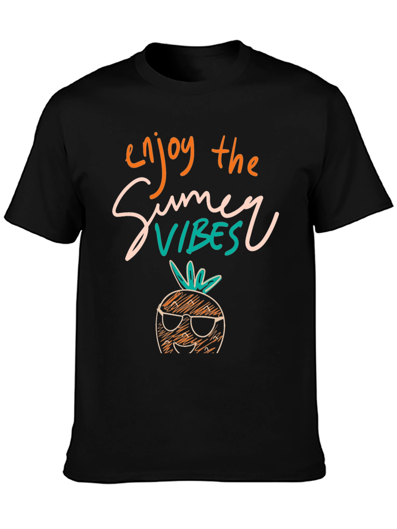 Summer Vibes Pineapple Graphic T-Shirt
