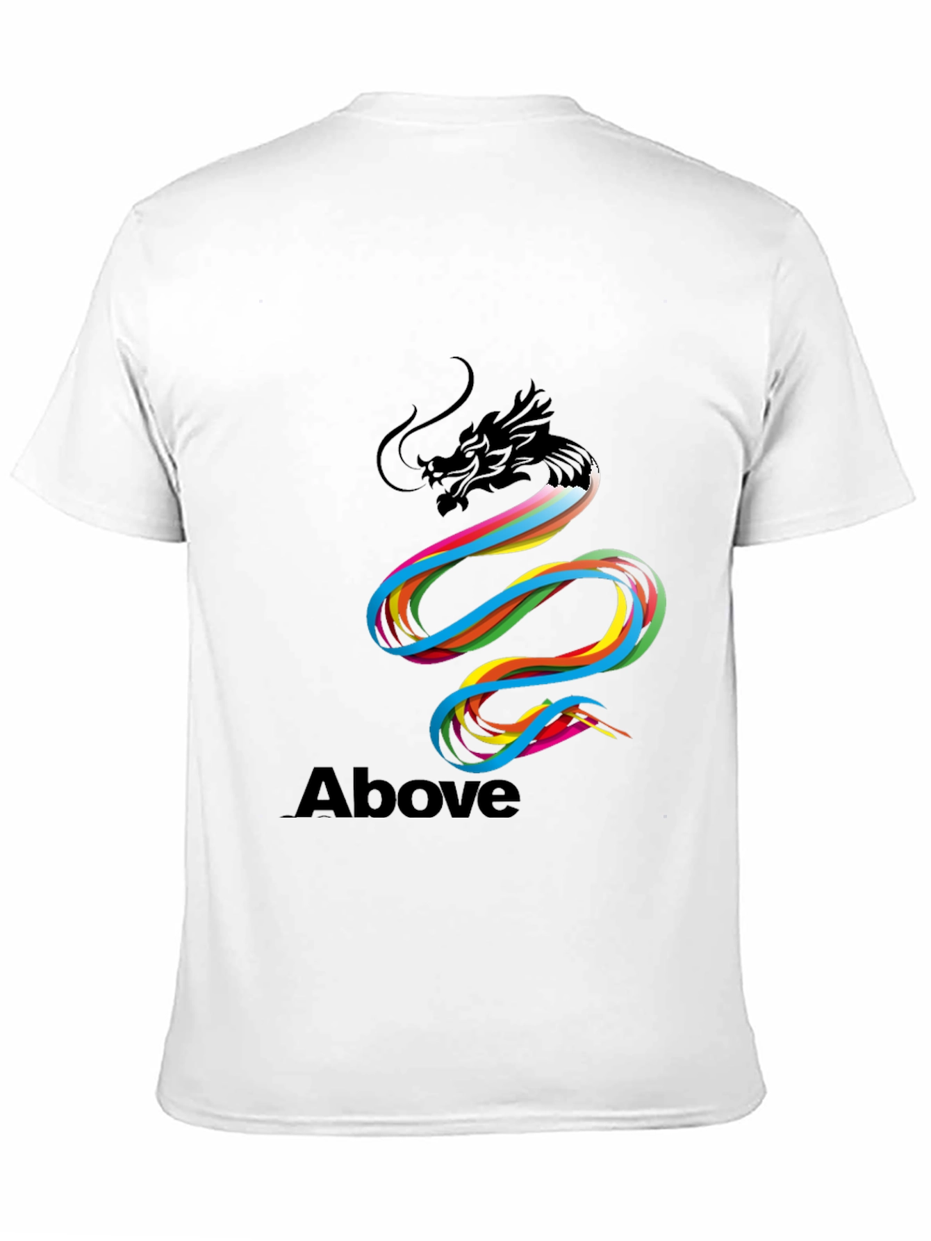 Above Rainbow Dragon Graphic T-Shirt