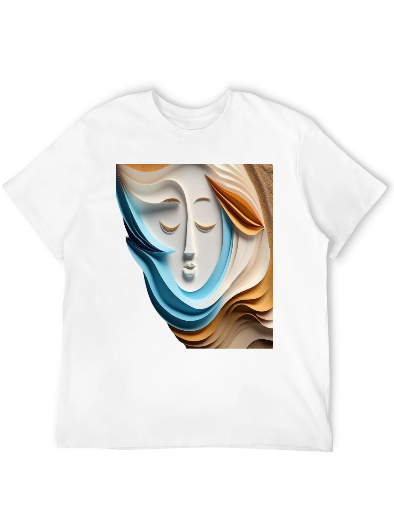 Abstract Face Graphic Tee - Modern Art Shirt