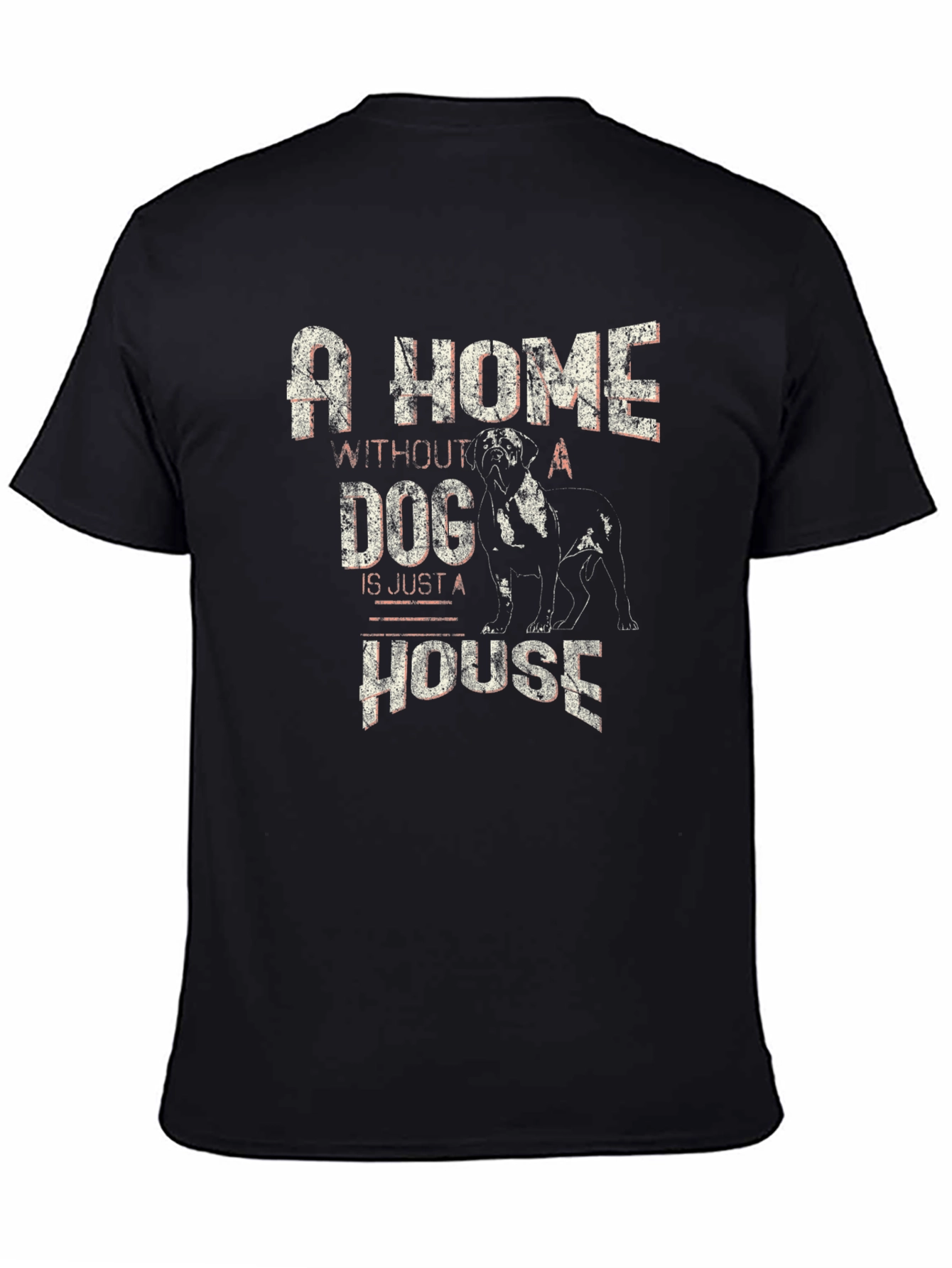 A Home Without Dog House T-Shirt - Black