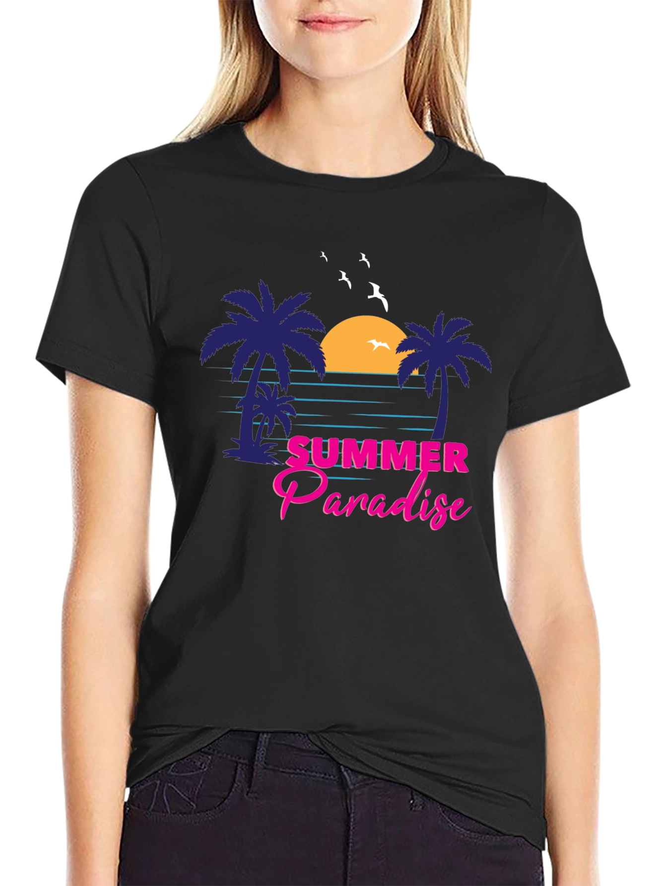Summer Paradise Graphic Tee - Tropical Vibes