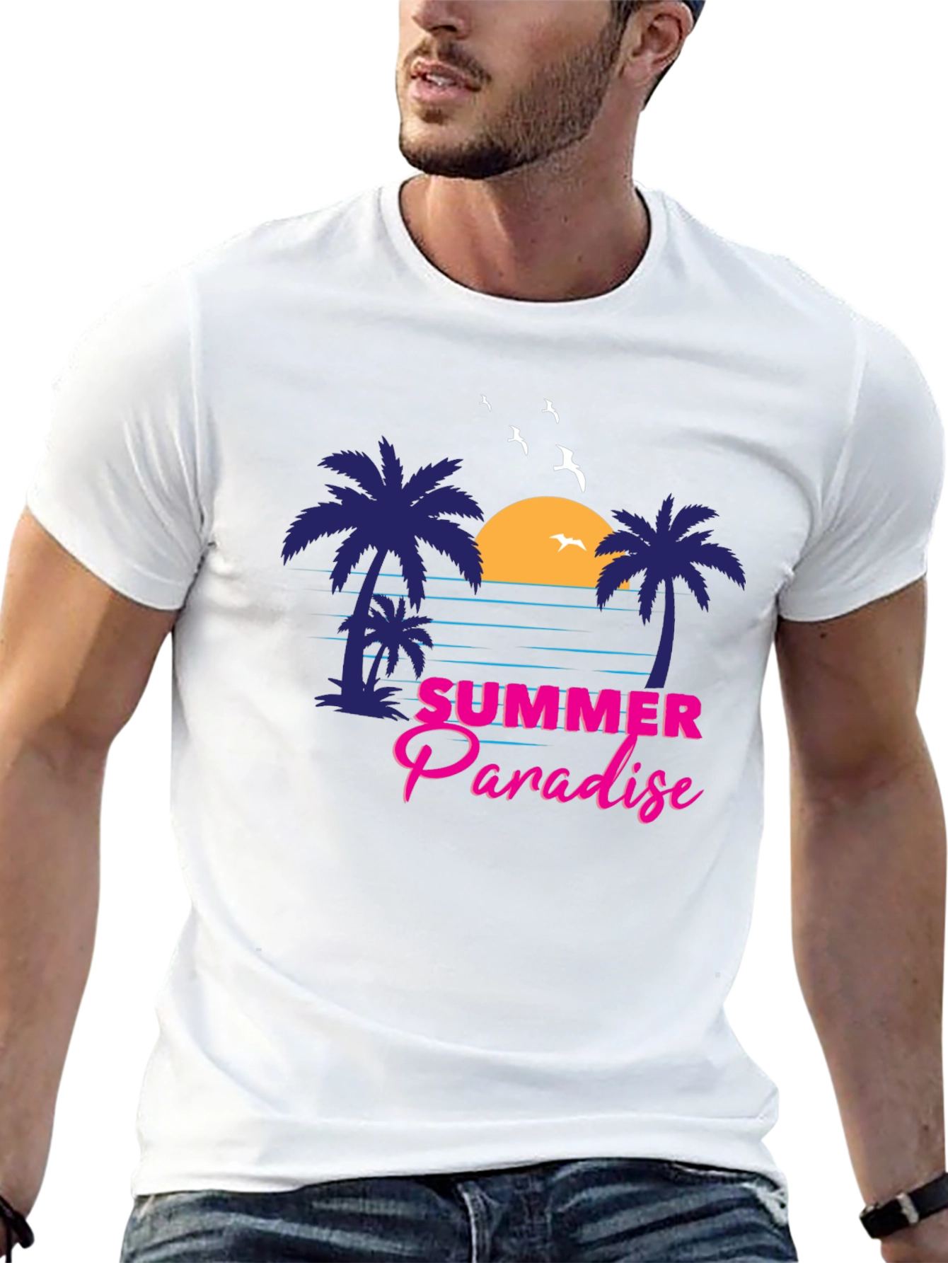 Summer Paradise Graphic Tee - Tropical Vibes