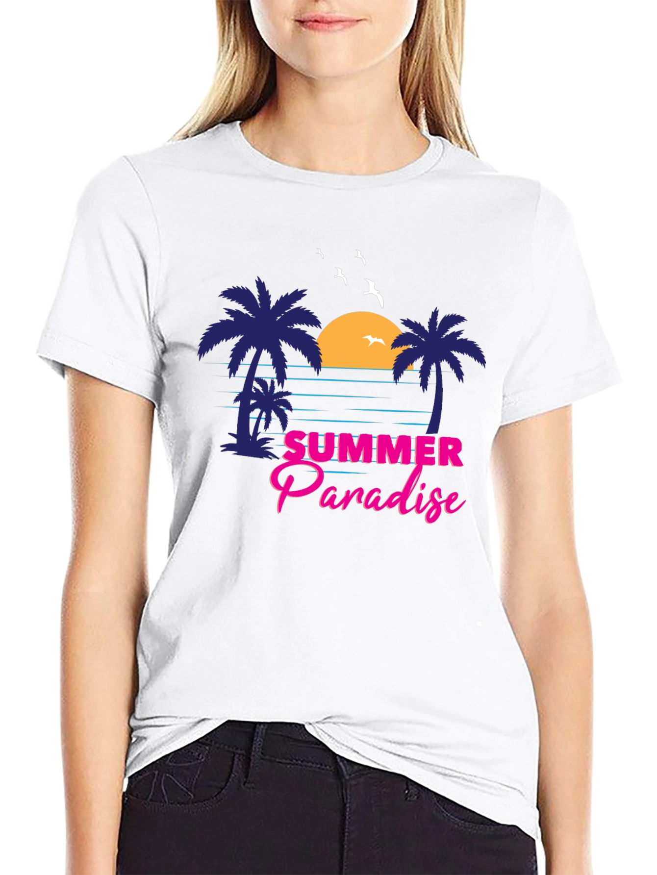 Summer Paradise Graphic Tee - Tropical Vibes