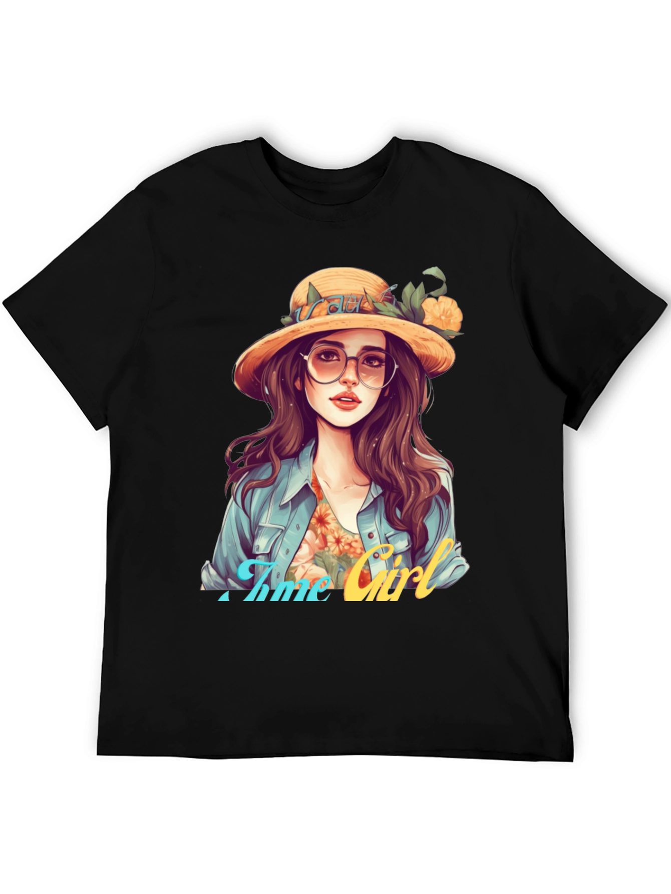 A Time Girl Black T-Shirt: Stylish Casual Wear