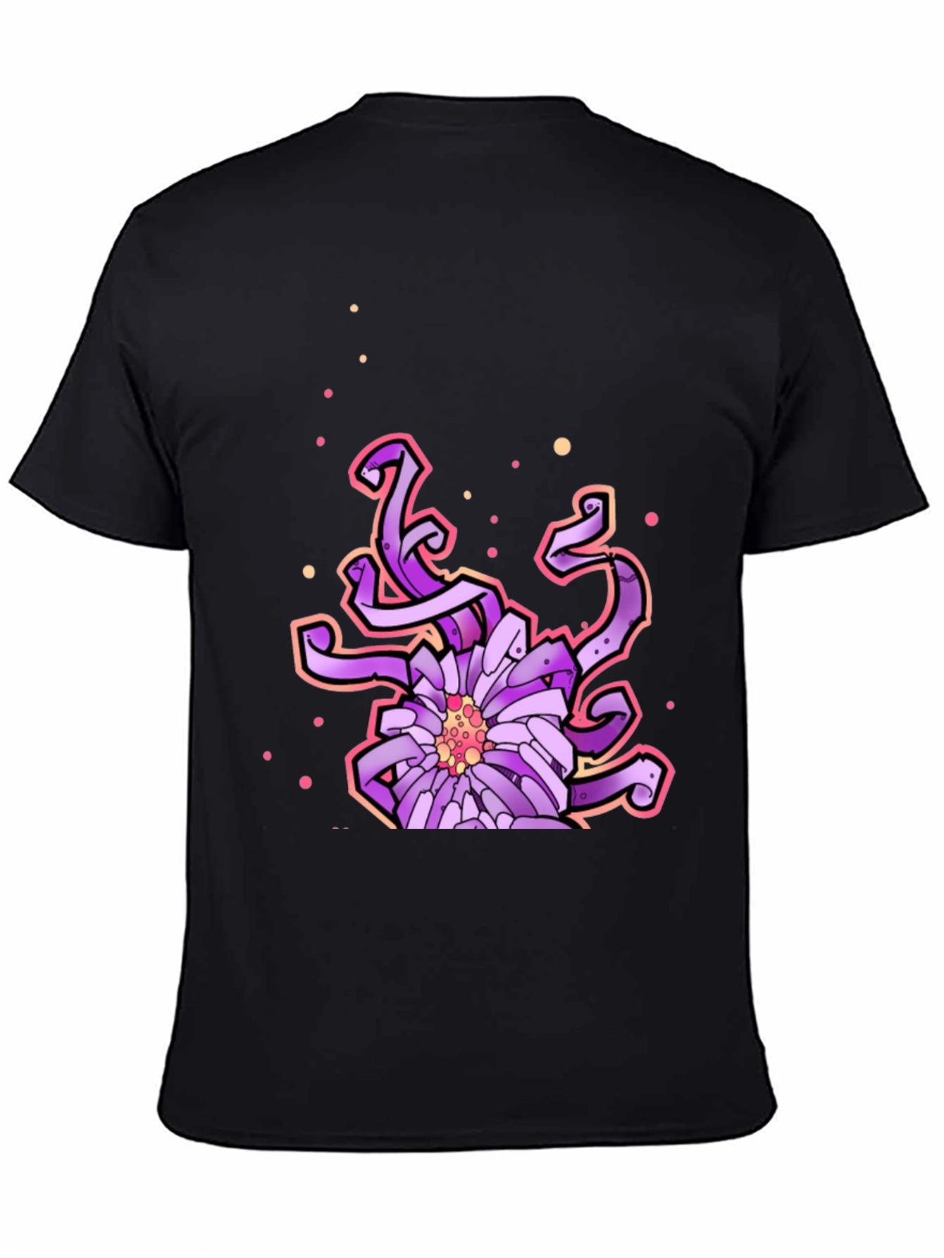 Abstract Purple Flower Graphic Tee
