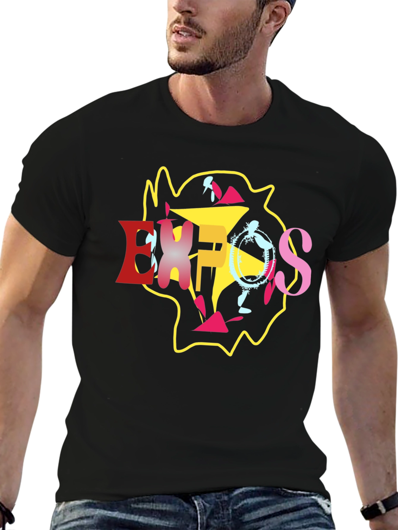 Abstract Graphic T-Shirt - Stylish Casual Wear