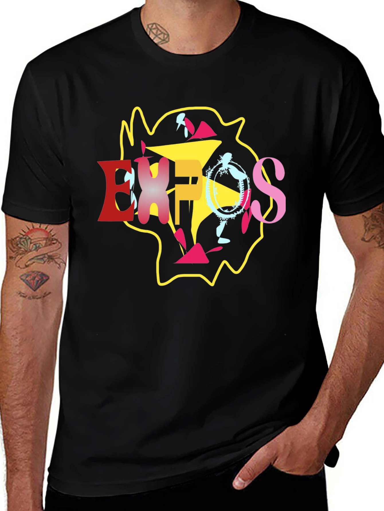 Abstract Graphic T-Shirt - Stylish Casual Wear
