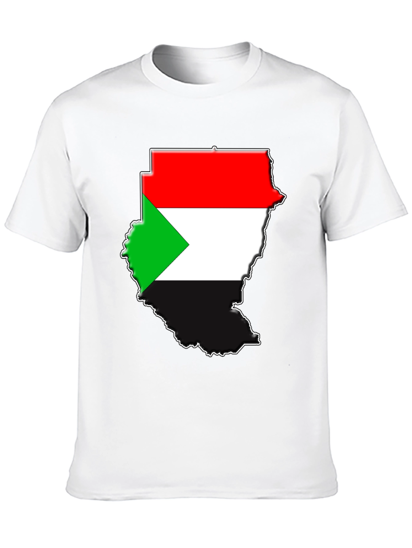 Sudan Flag Map Graphic T-Shirt - Black