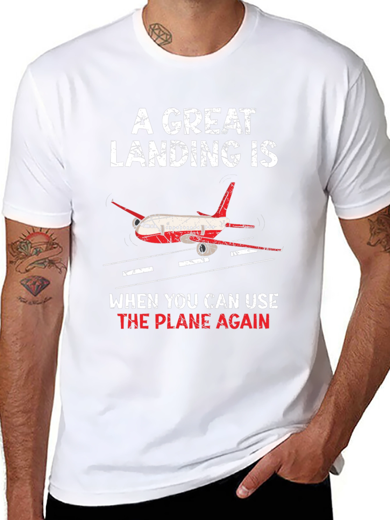 A Great Landing Airplane Graphic T-Shirt