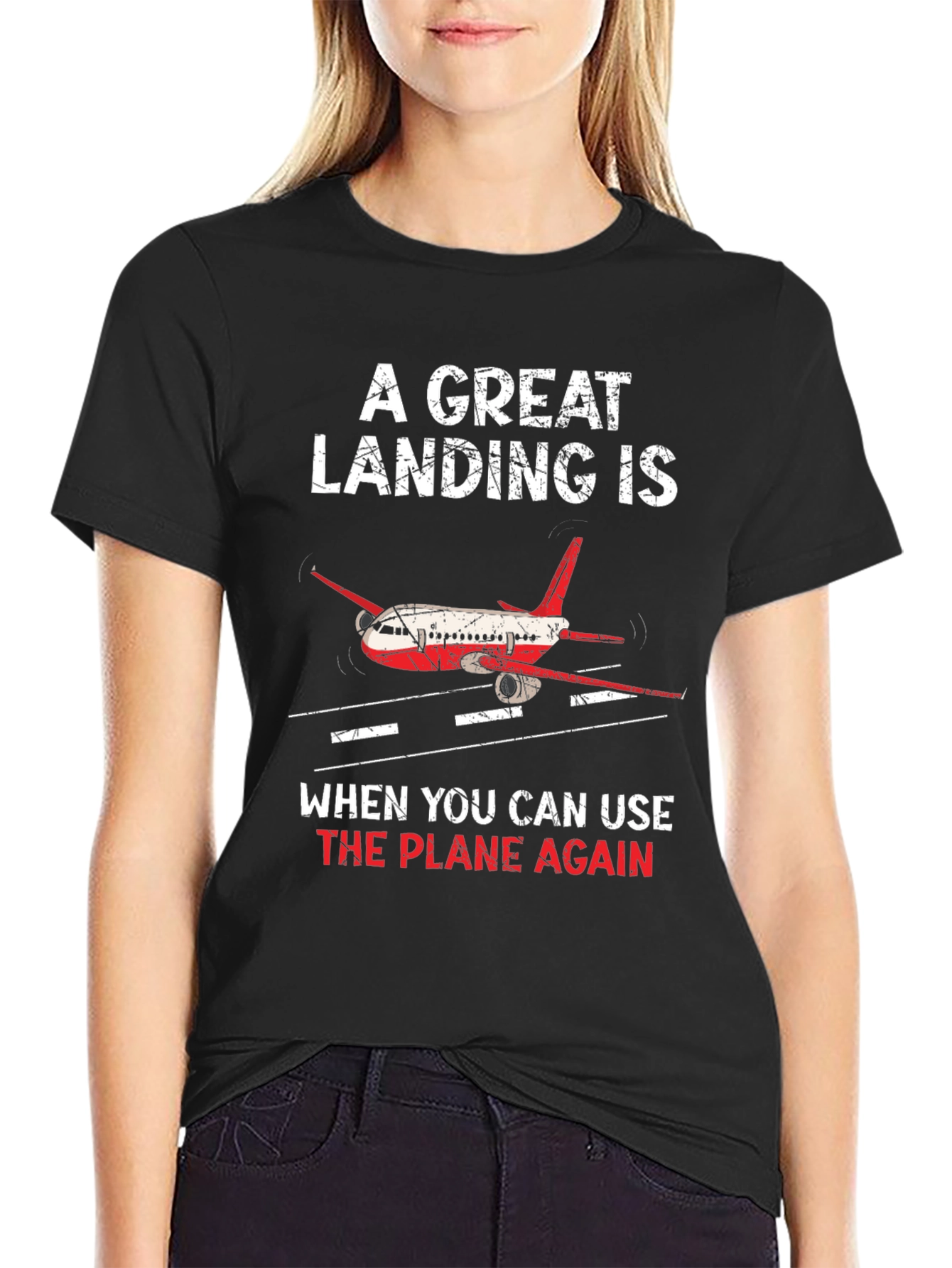 A Great Landing Airplane Graphic T-Shirt