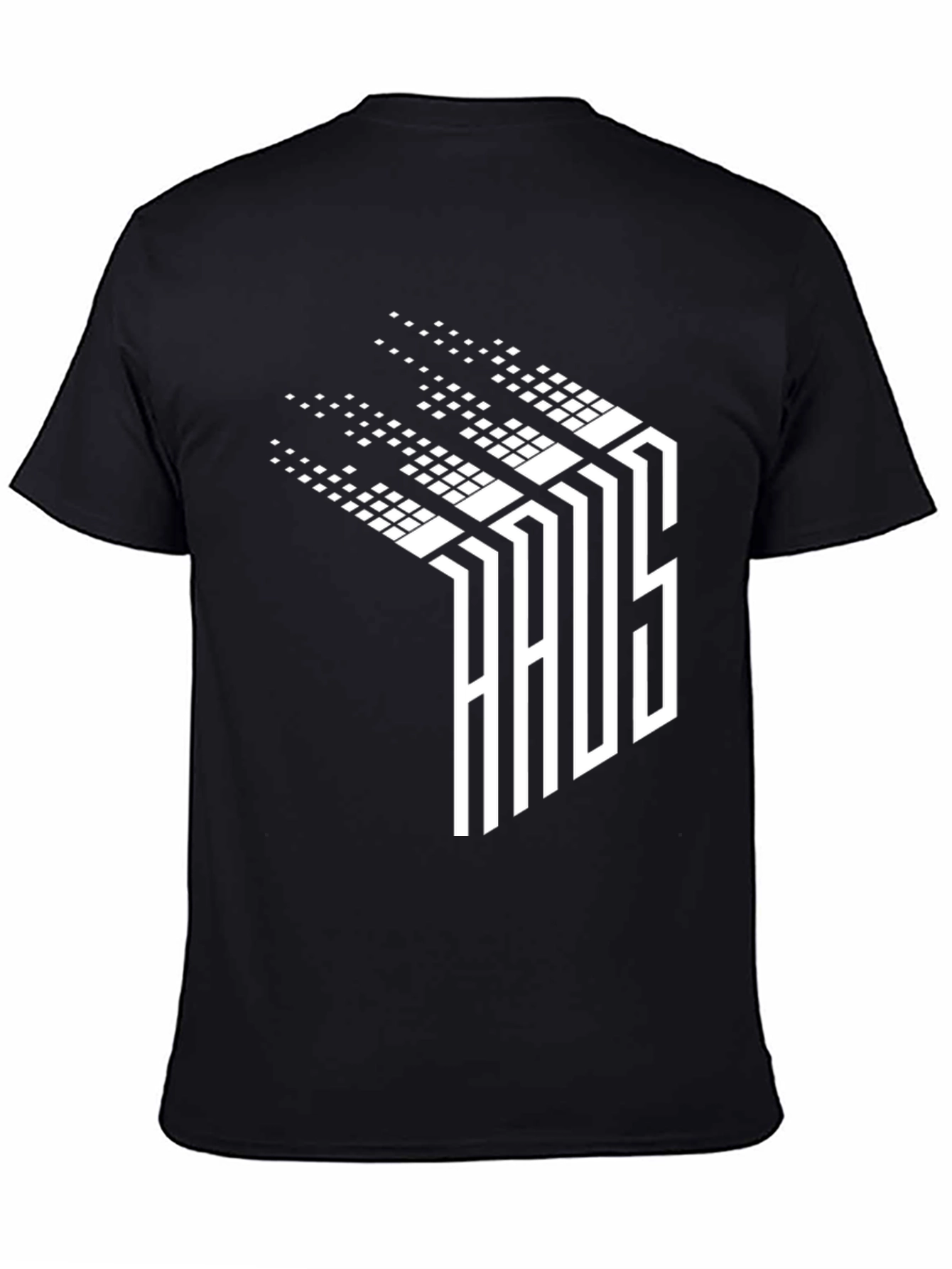 Abstract Pixelated Word T-Shirt - Black