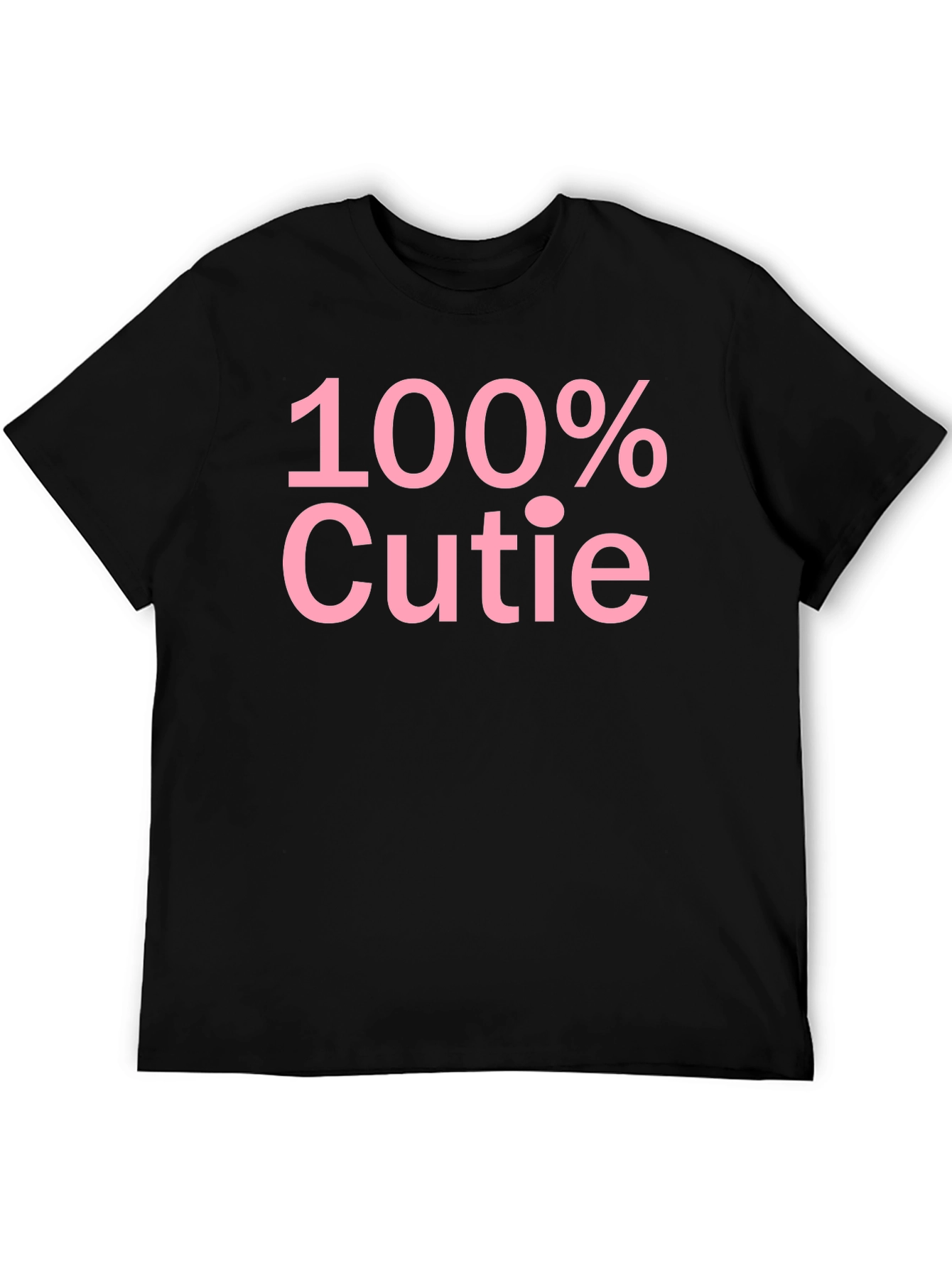 100% Cutie Black Graphic T-Shirt - Soft Cotton Blend