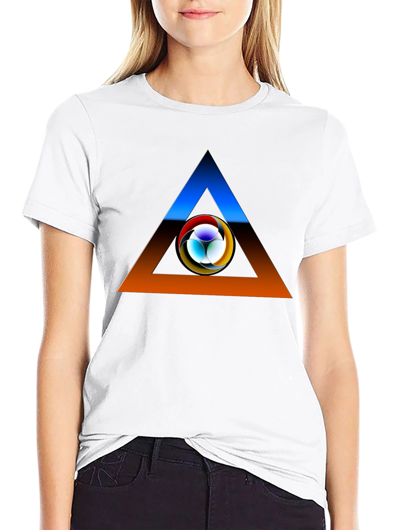Abstract Triangle Graphic T-Shirt