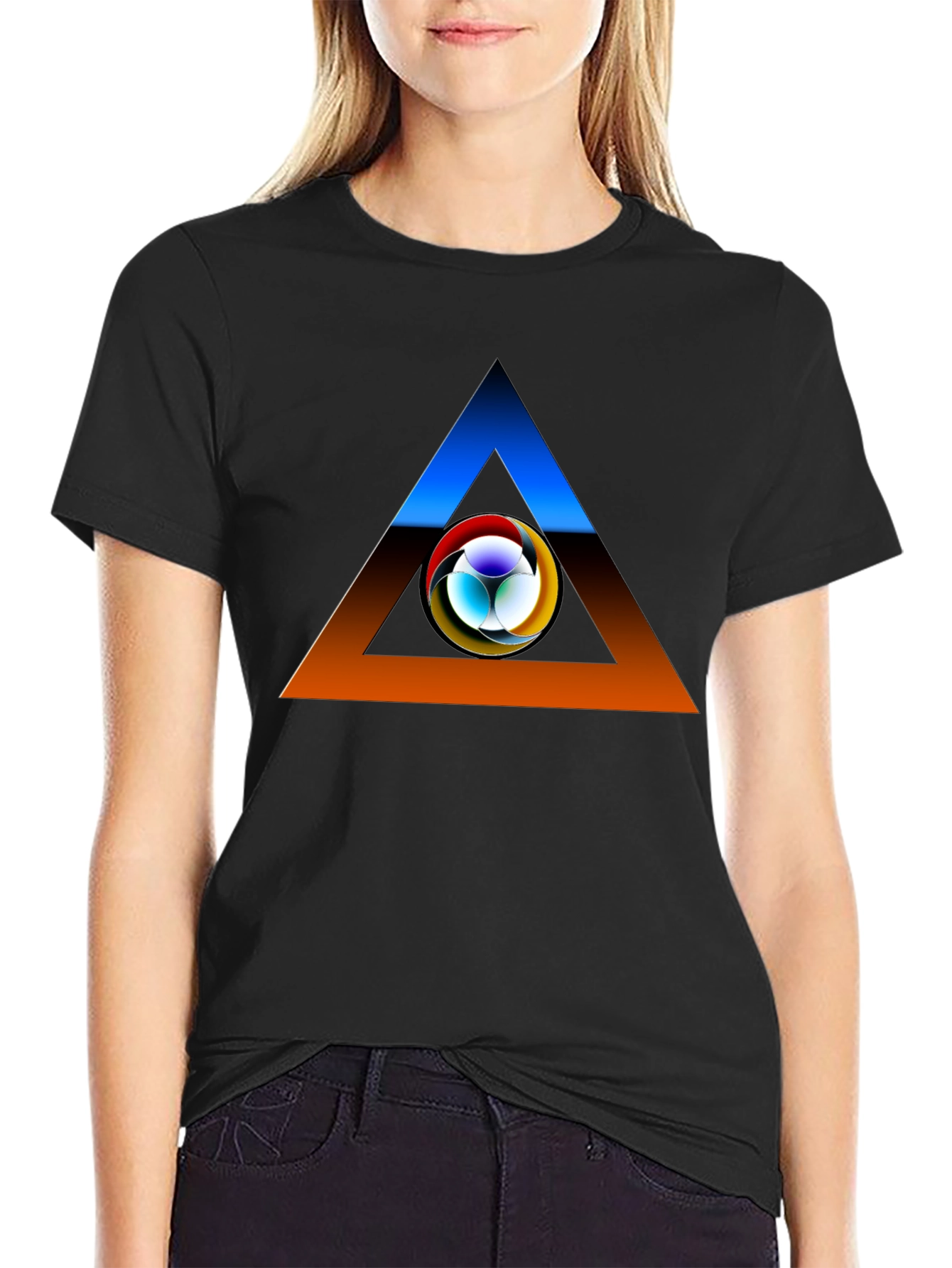 Abstract Triangle Graphic T-Shirt
