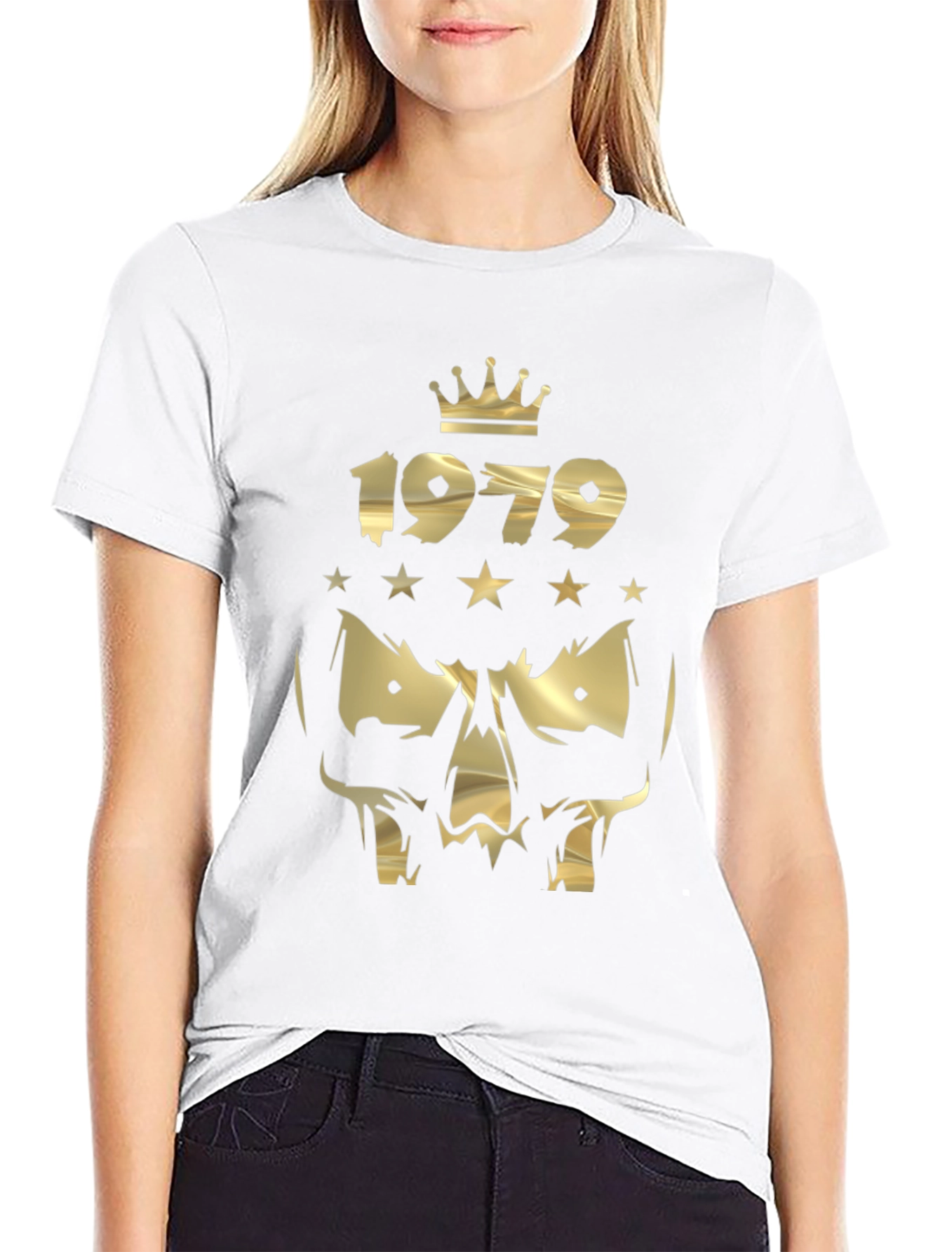 1979 Crown Skull Graphic T-Shirt - Black