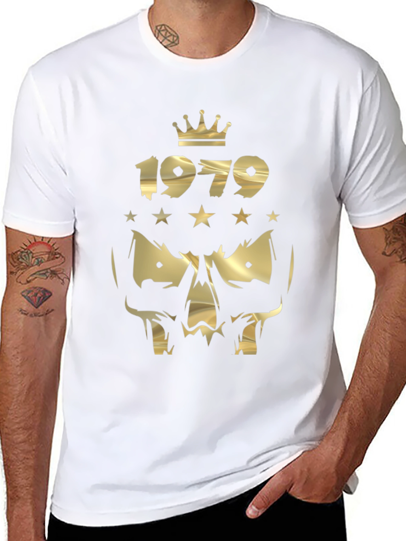 1979 Crown Skull Graphic T-Shirt - Black