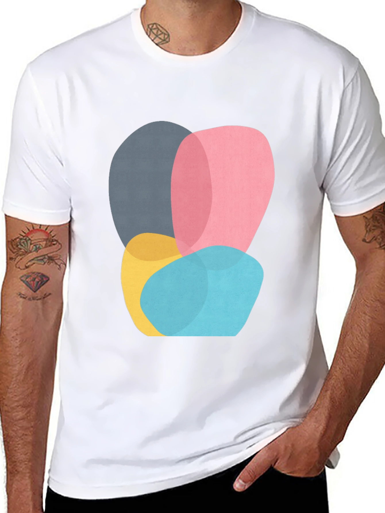 Abstract Shapes Graphic Tee - Modern Art Shirt