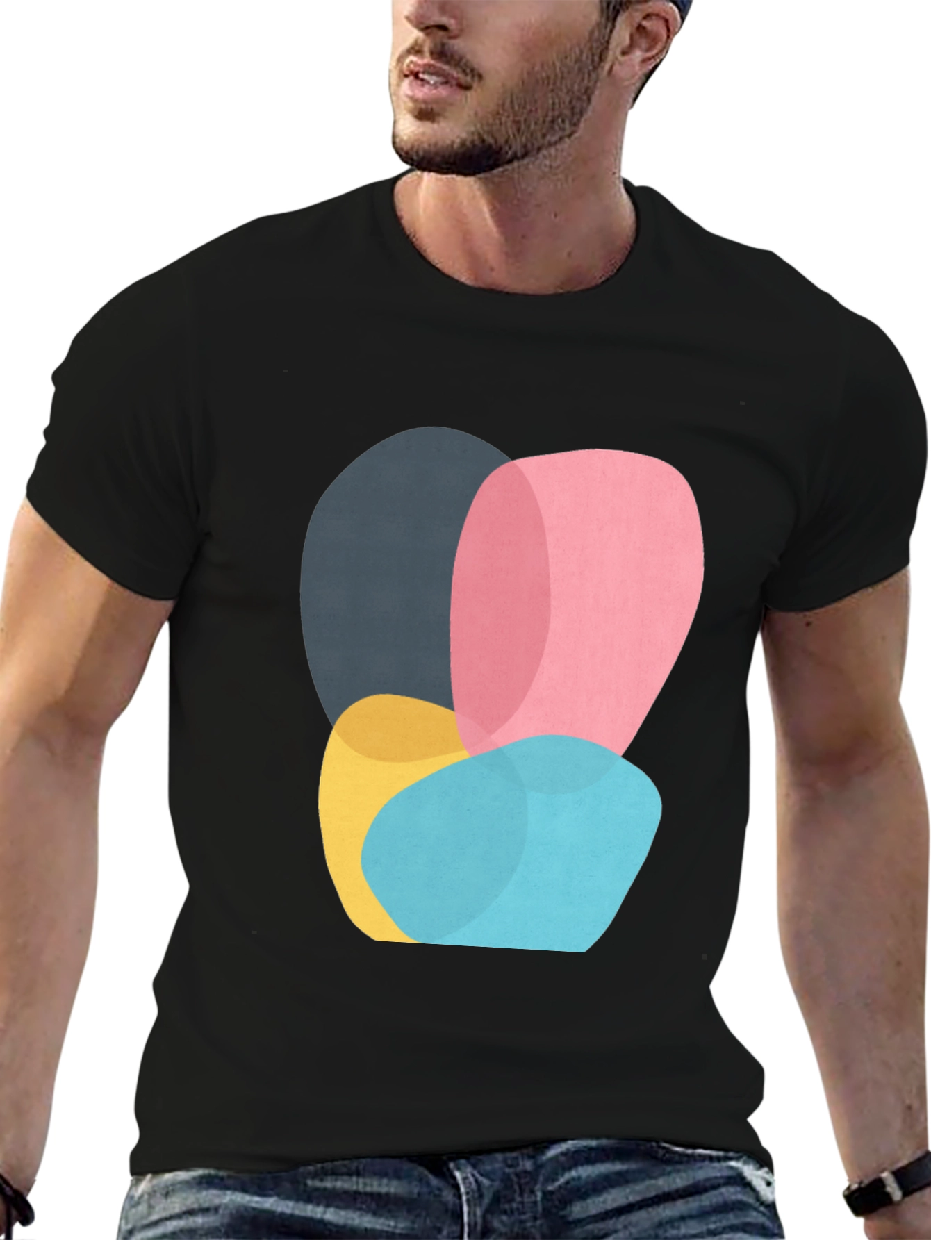 Abstract Shapes Graphic Tee - Modern Art Shirt