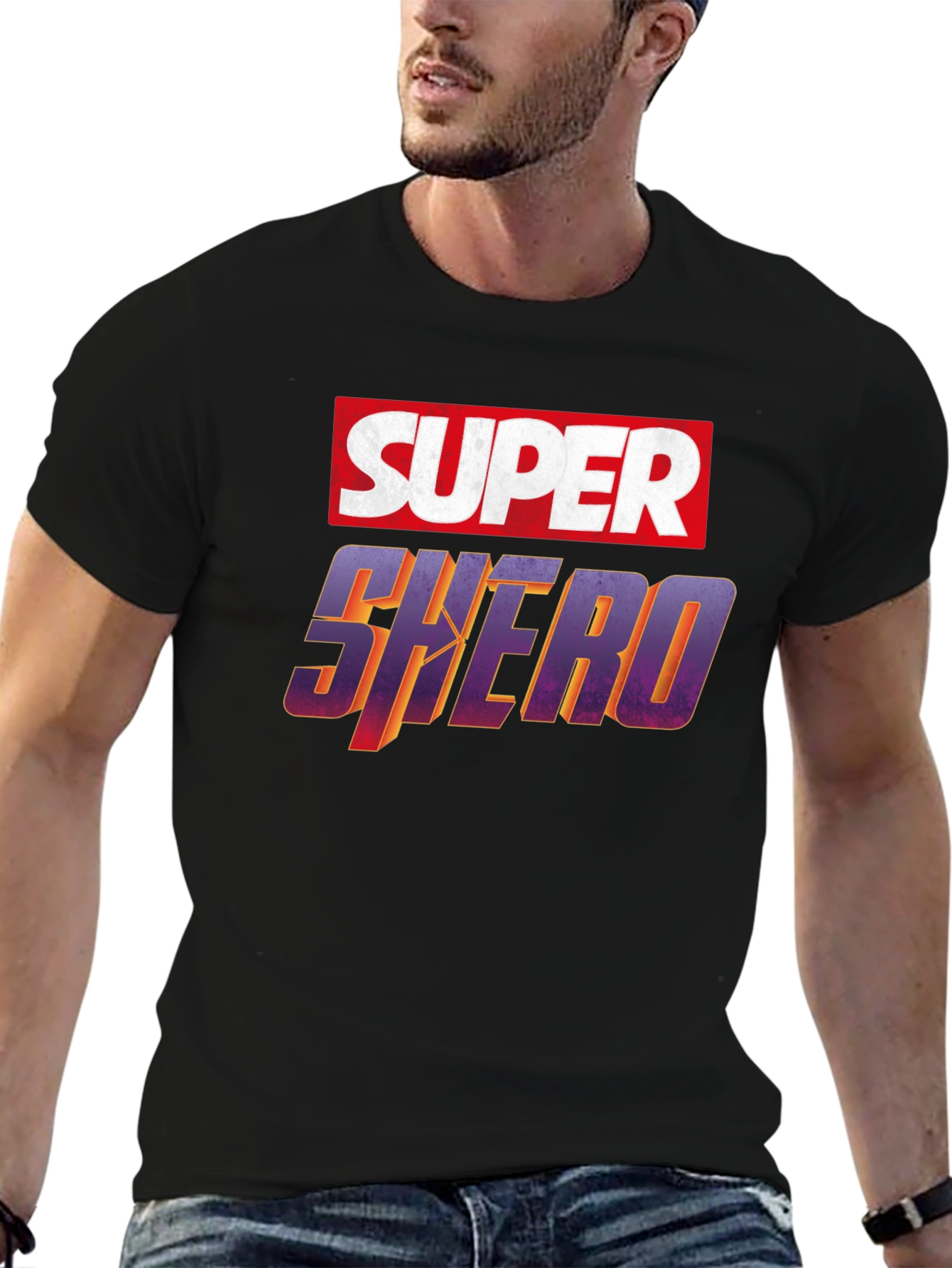 Super Shero Black T-Shirt