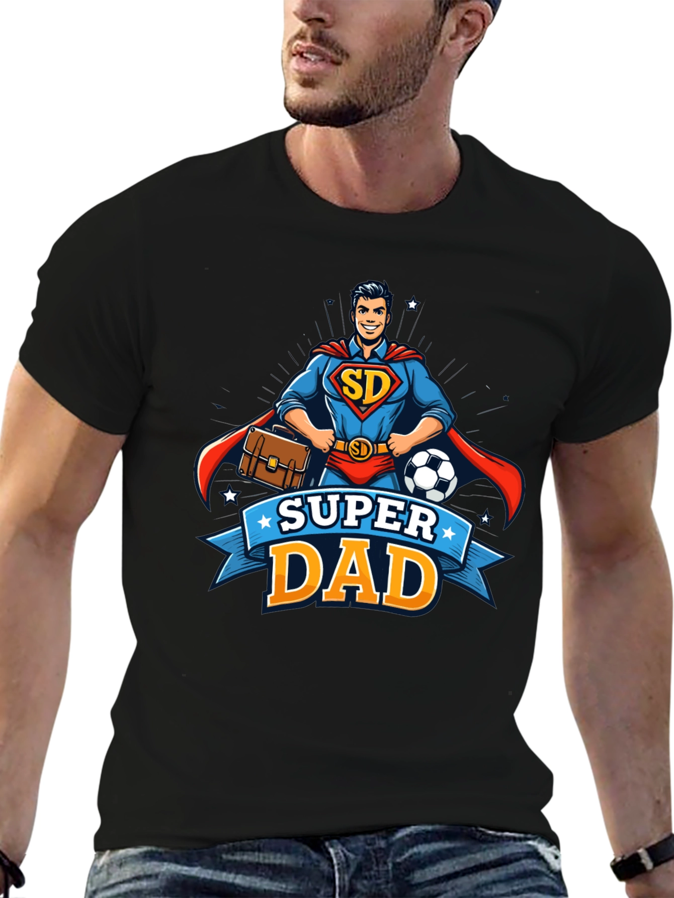 Super Dad Superhero Graphic T-Shirt - Fathers Day Gift