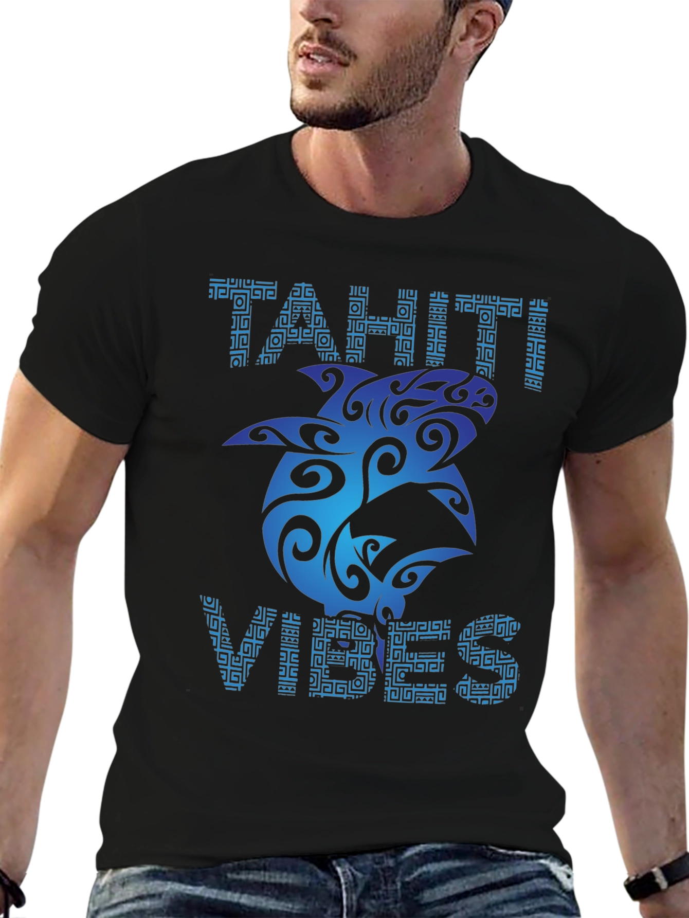 Tahiti Vibes Graphic Tee - Black