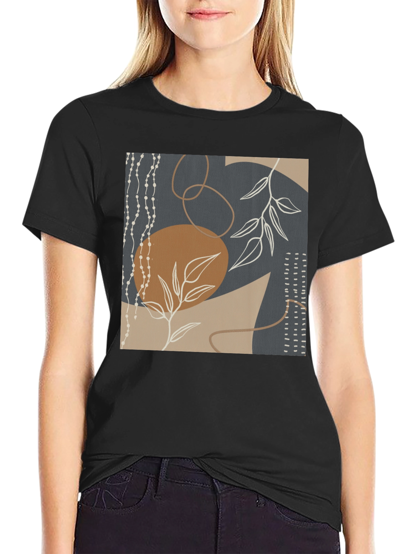 Abstract Art Graphic Tee - Modern Casual Style