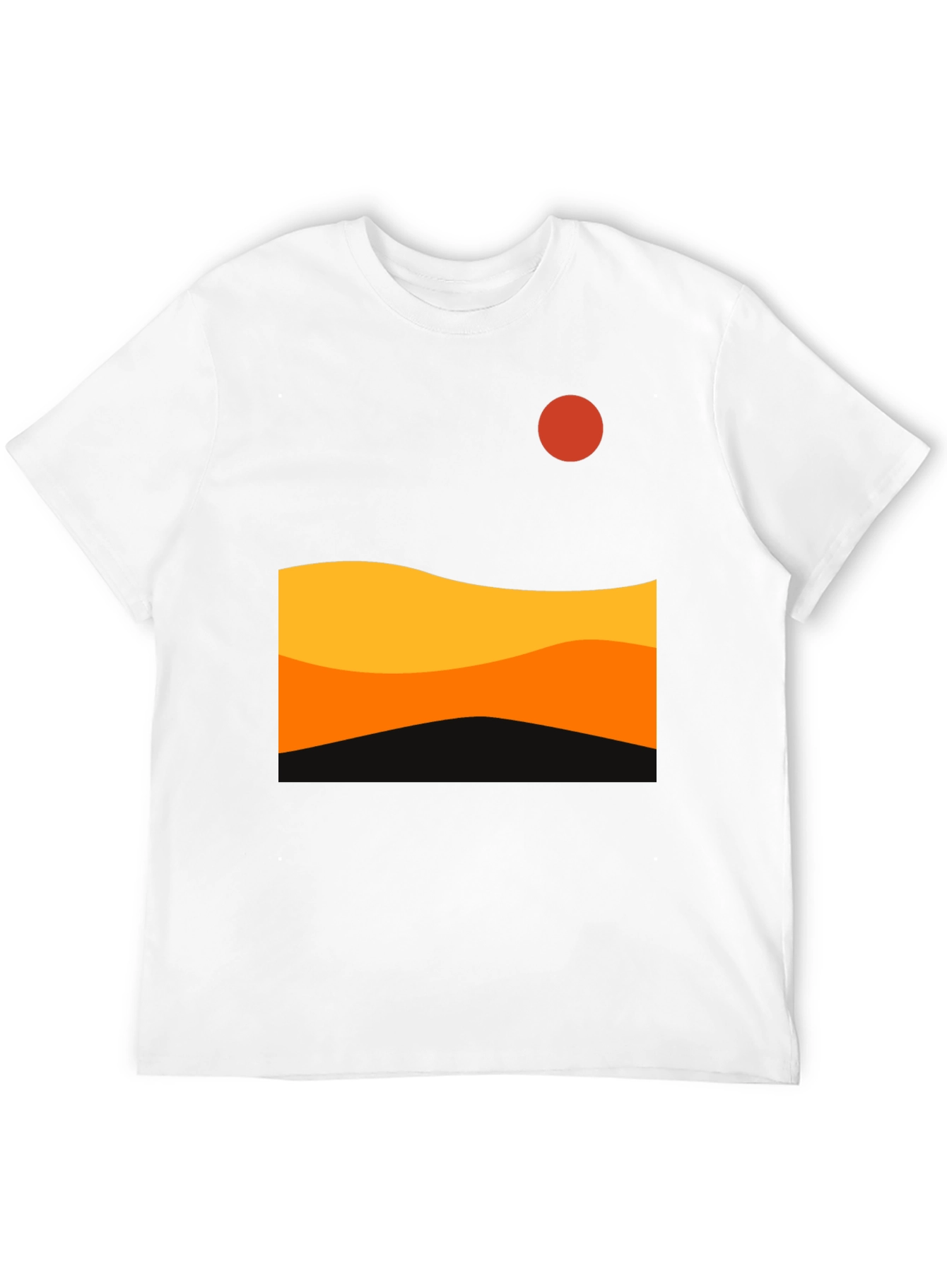 Sunset Wave Graphic Tee - Modern Design