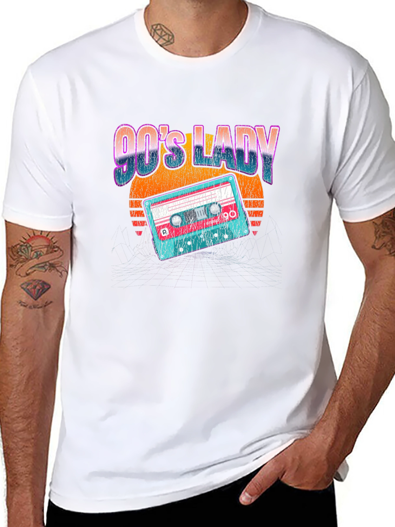 90s Lady Retro Cassette Graphic Tee