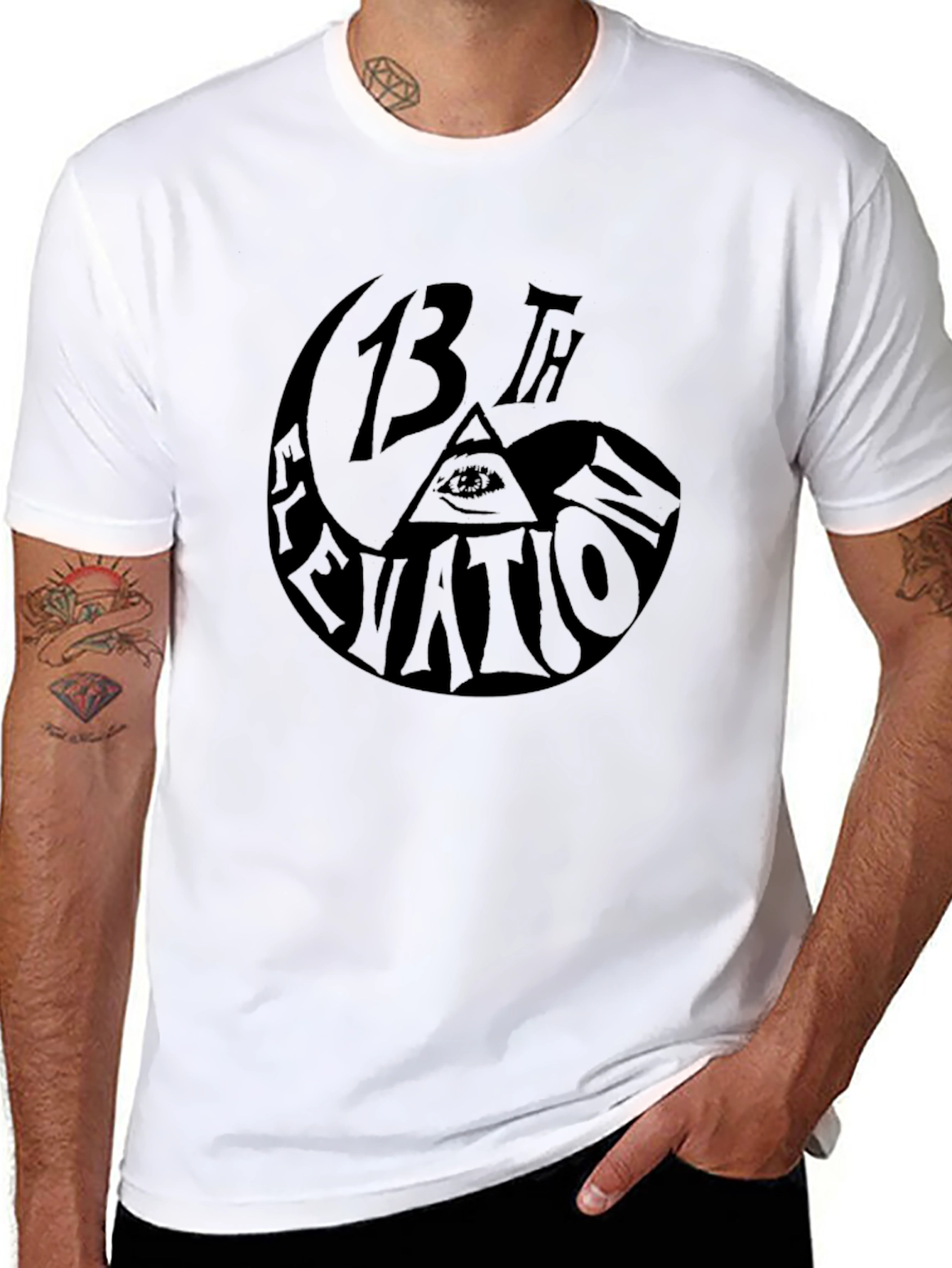 13th Elevation Graphic Print T-Shirt - Black