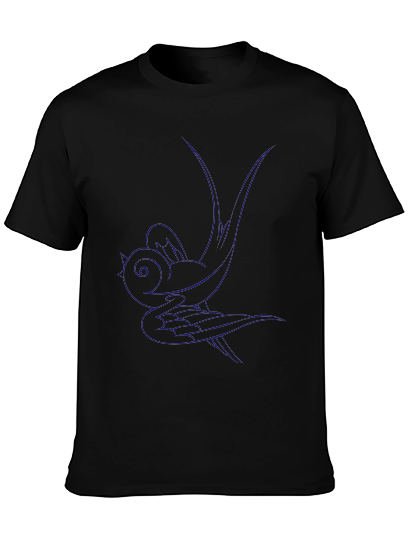 Swallow Graphic Black Tee
