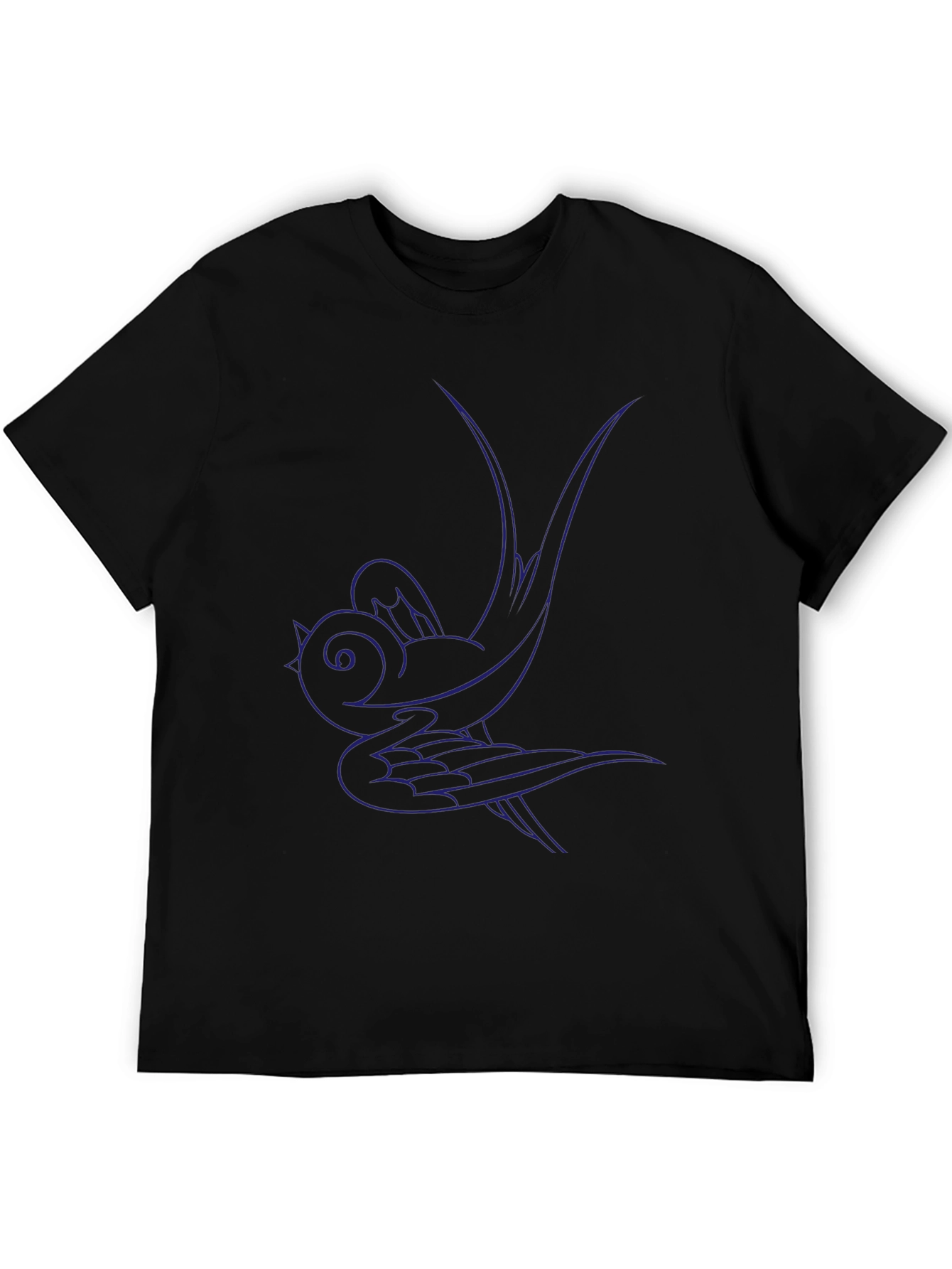 Swallow Graphic Black Tee