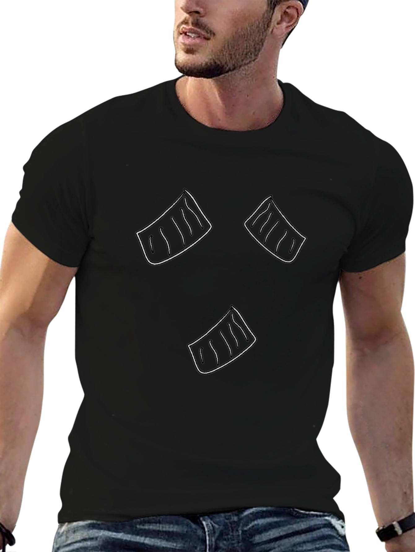Abstract Graphic Print Black Casual T-Shirt
