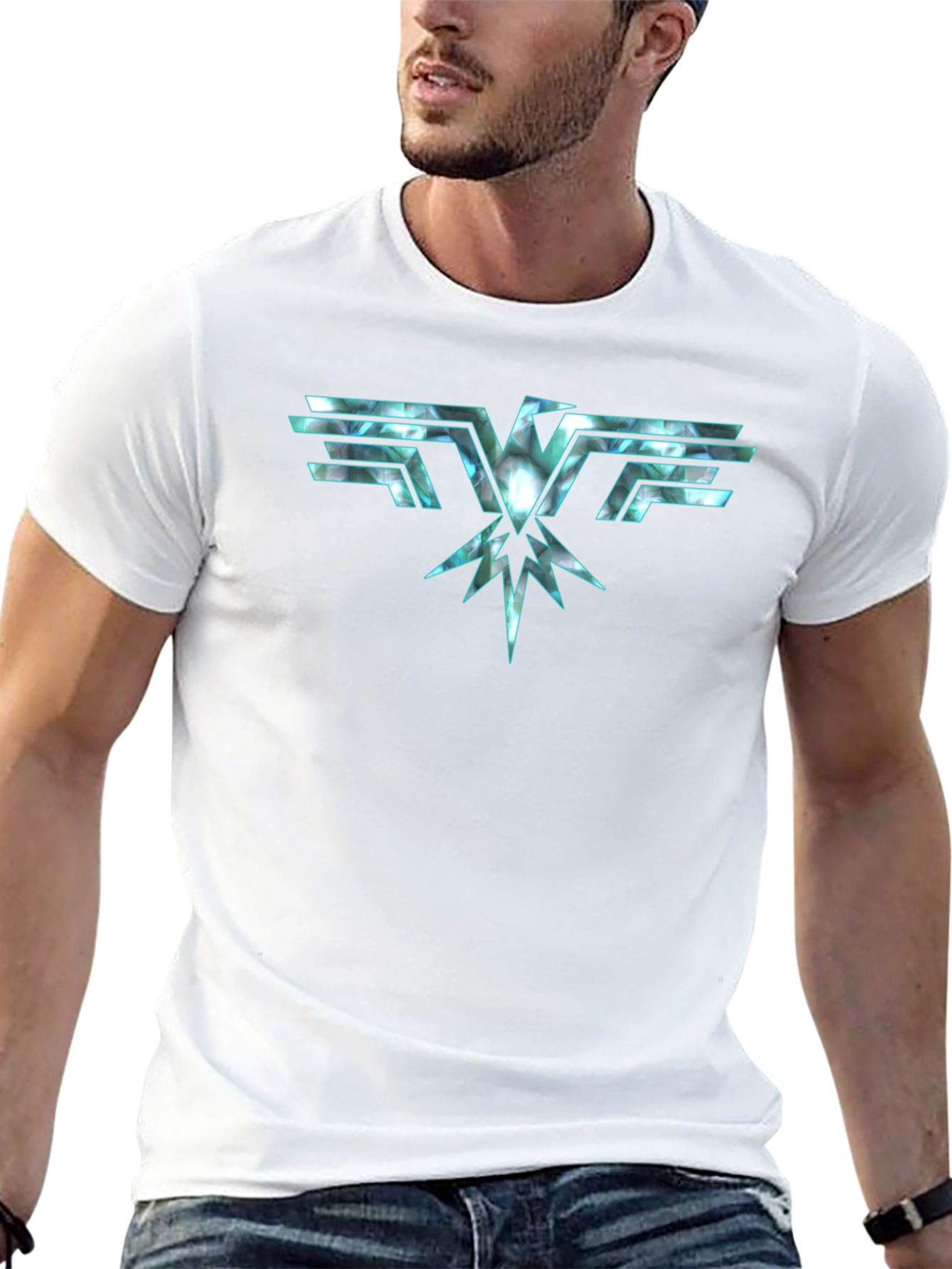 Abstract Eagle Graphic Black T-Shirt