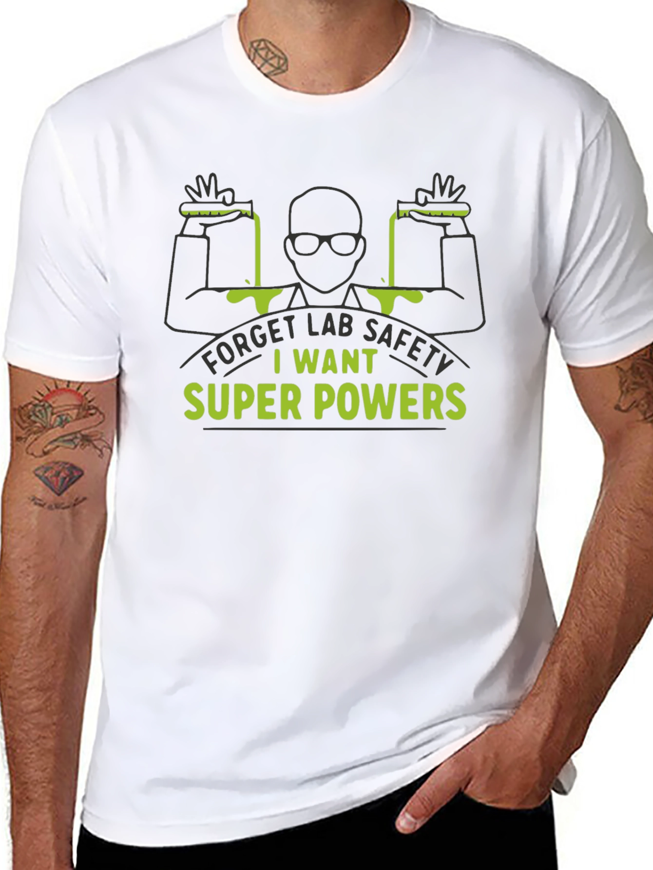 Super Powers T-Shirt - Lab Safety Slogan Tee