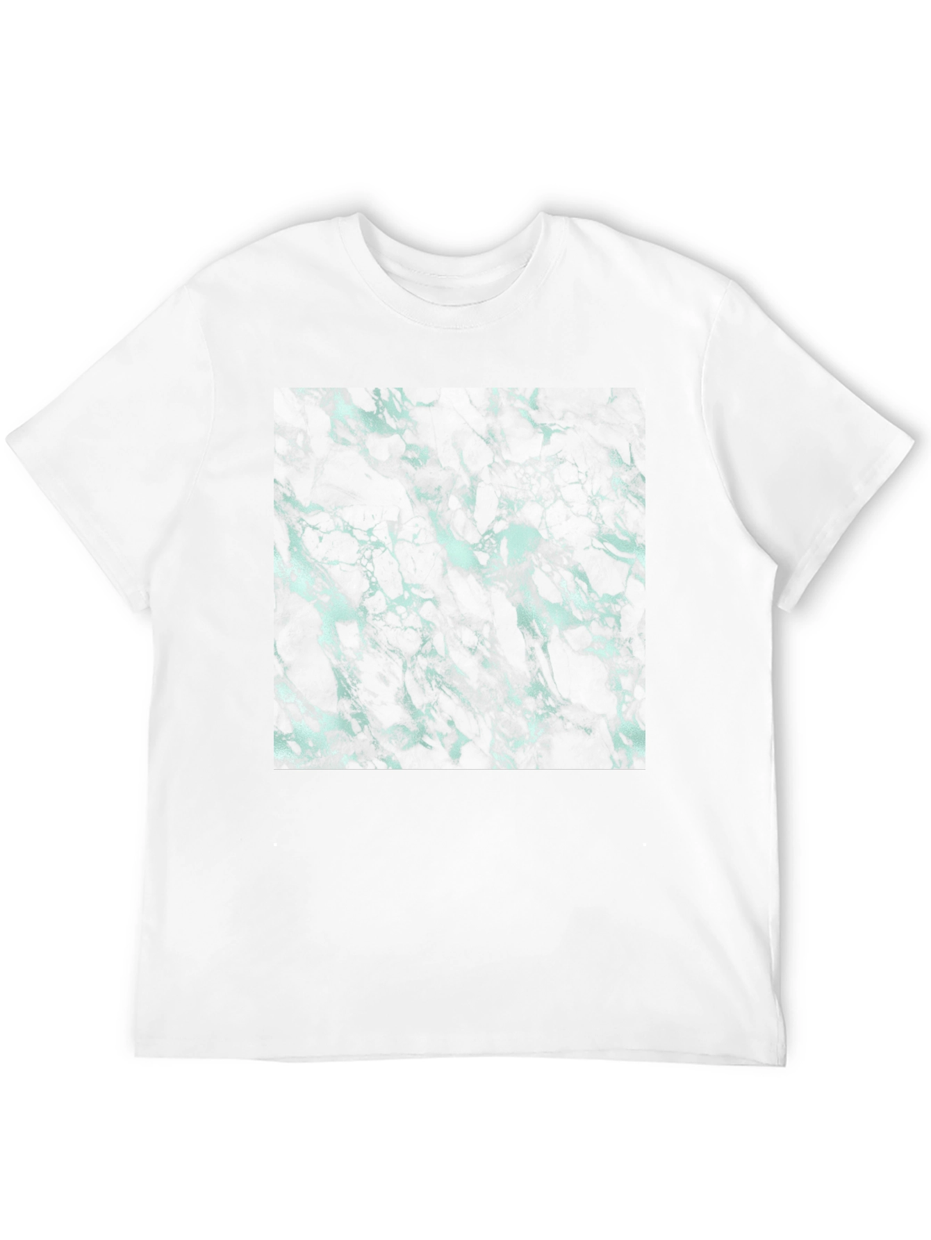 Abstract Marble Print Black T-Shirt