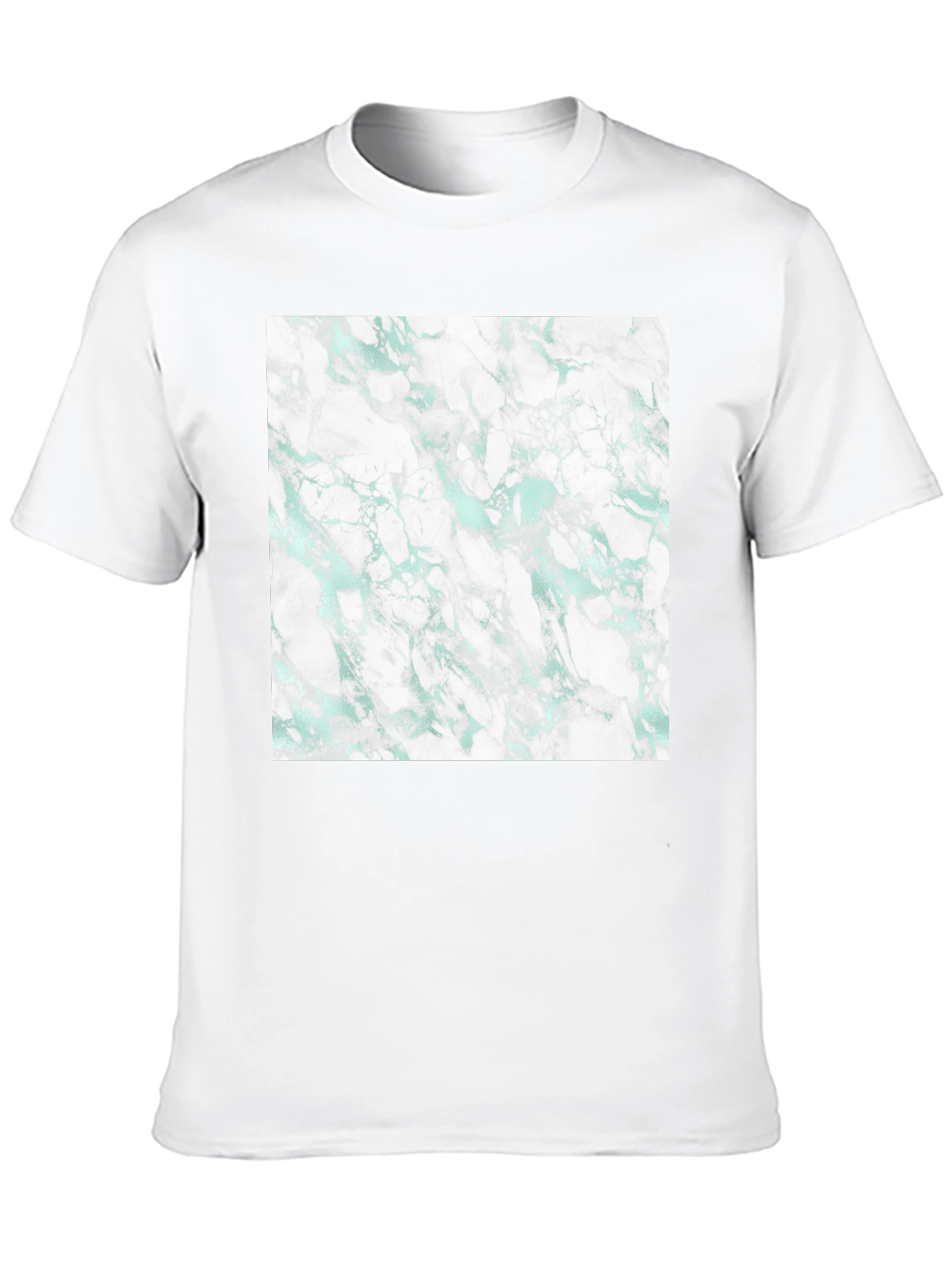 Abstract Marble Print Black T-Shirt