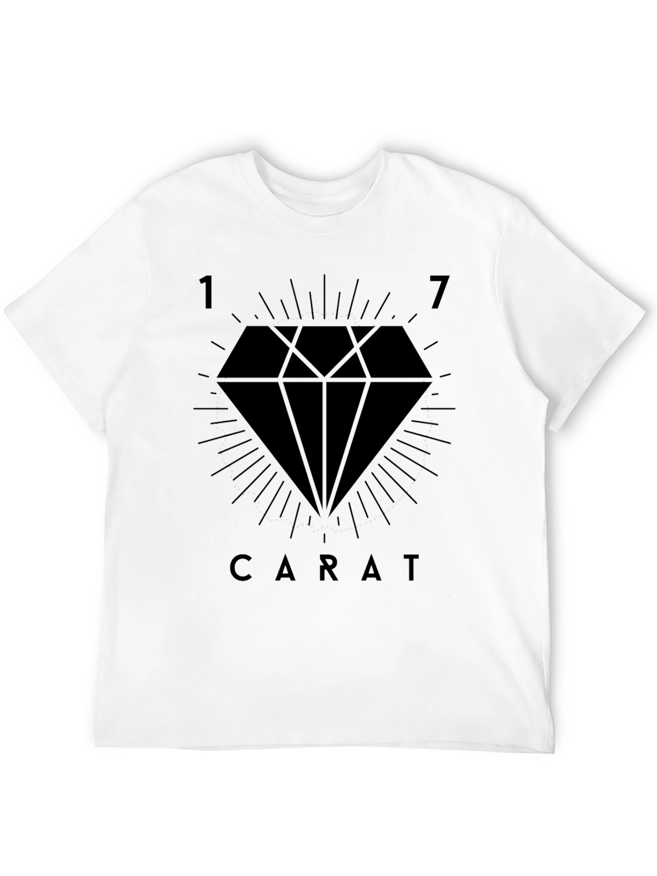17 Carat Graphic Tee - Stylish Diamond Design
